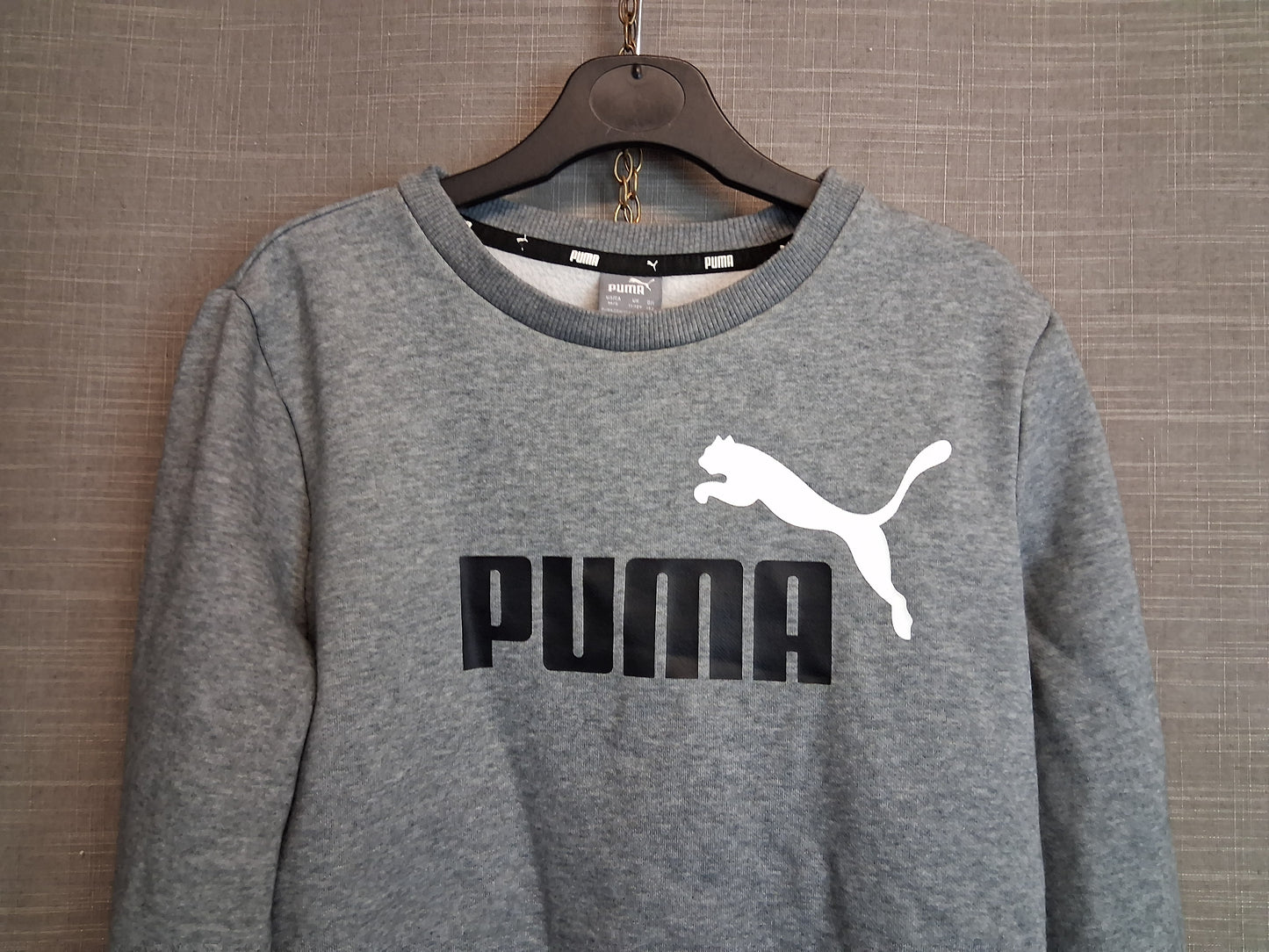 Puma Boys Grey Sweater Long Sleeve Jersey Age 11-12 Years