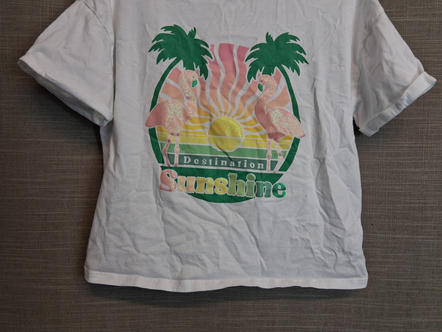 Marks and Spencer Girls White Short Sleeve T-Shirt Age 11-12 Years