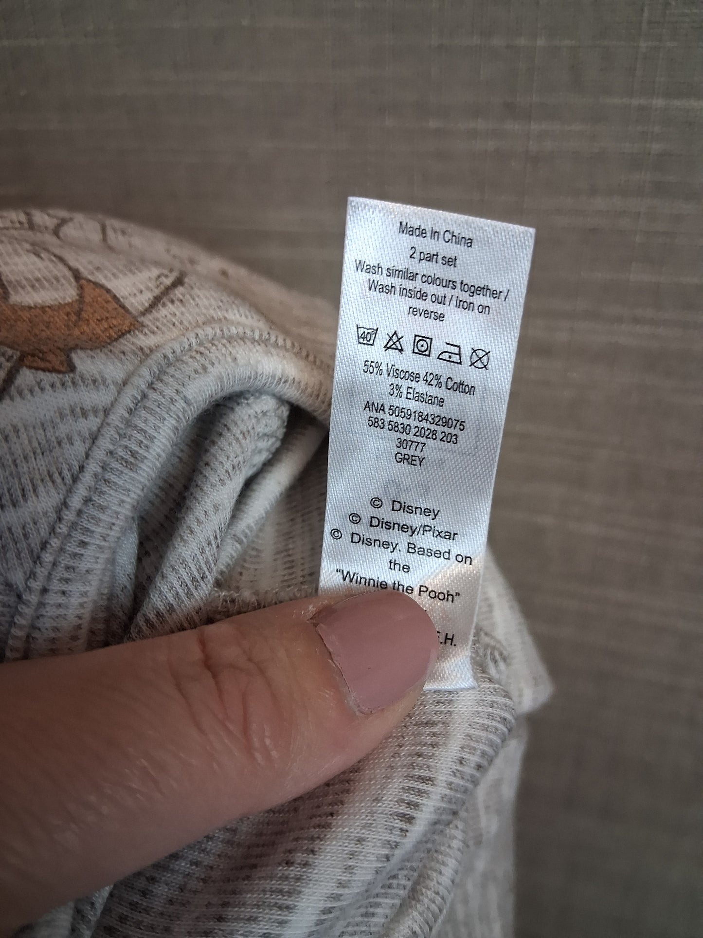 George Disney Winnie the Pooh Boys Sleepsuit Romper Age 0-3 Months Beige