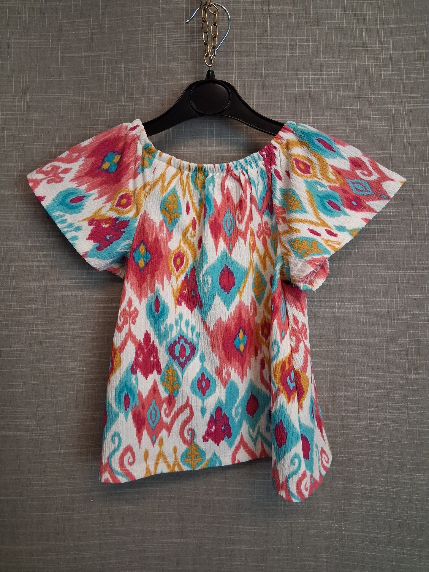 Matalan Girls Multicolour Tribal Print Short Sleeve Top Age 3-4 Years