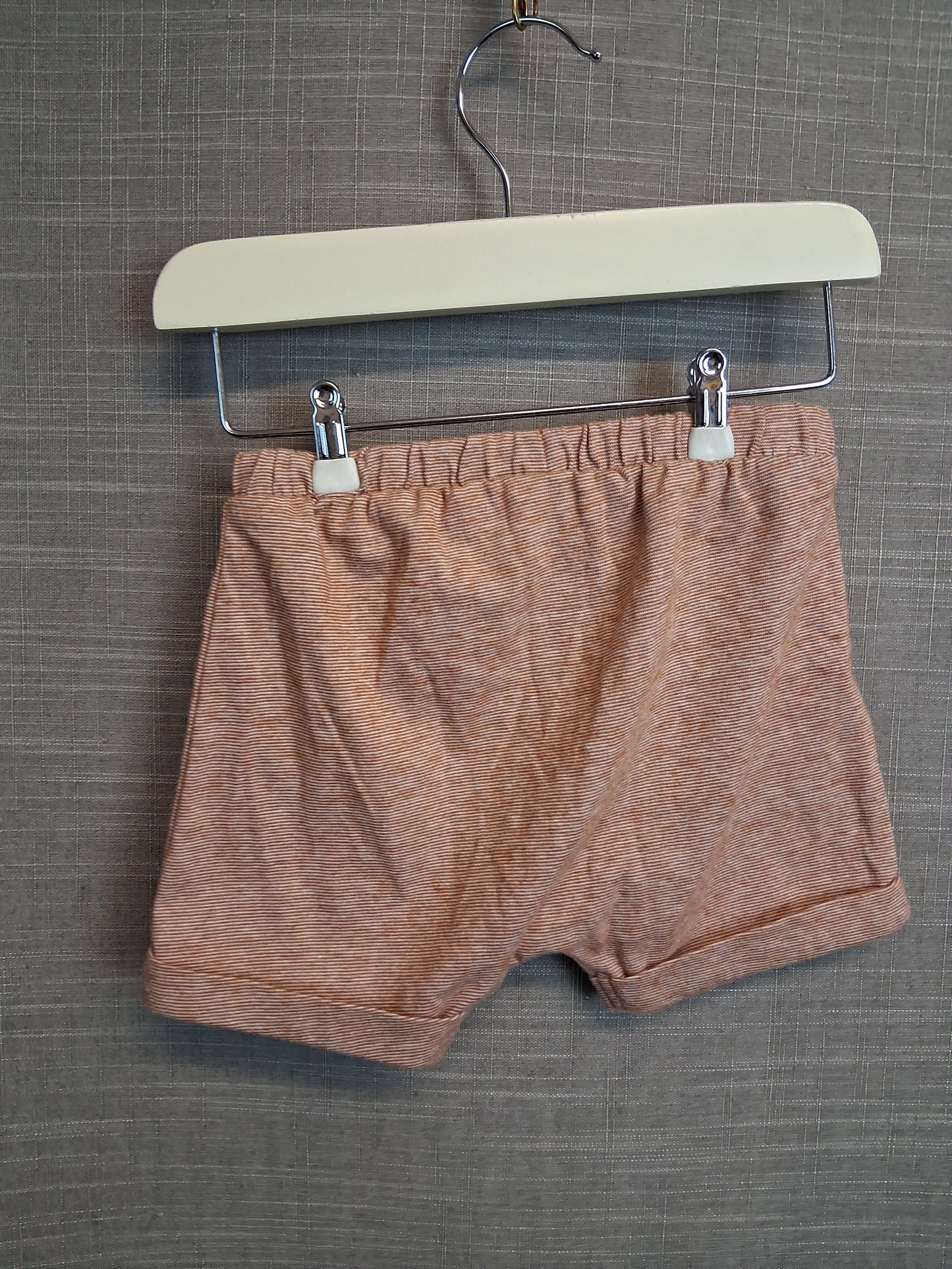TU Boys Jersey Shorts Brown Stripe Age 6-9 Months