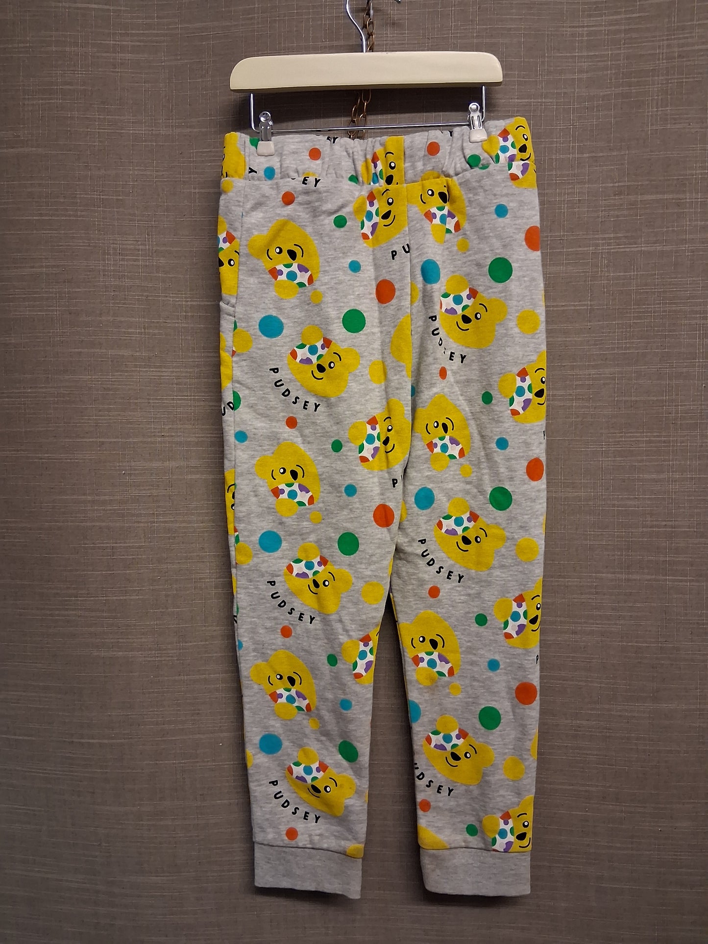George Unisex "Pudsey" Children in Need Grey Joggers Age 6-7 Years
