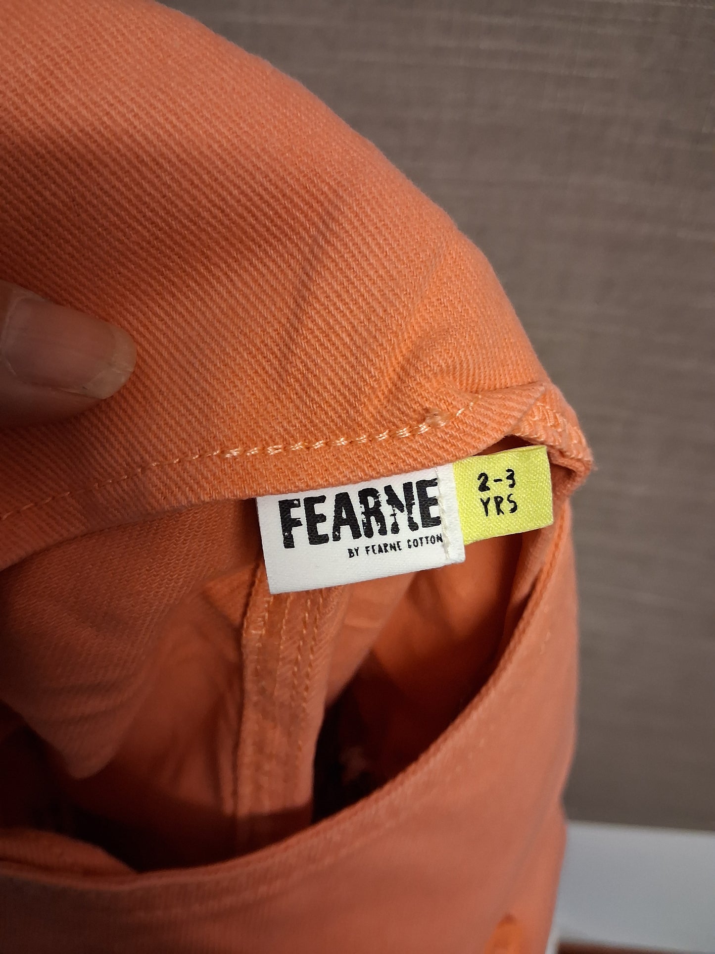 Fearne by Fearne Cotton Girls Coral Pink Pinafore Dress Age 2-3 Years