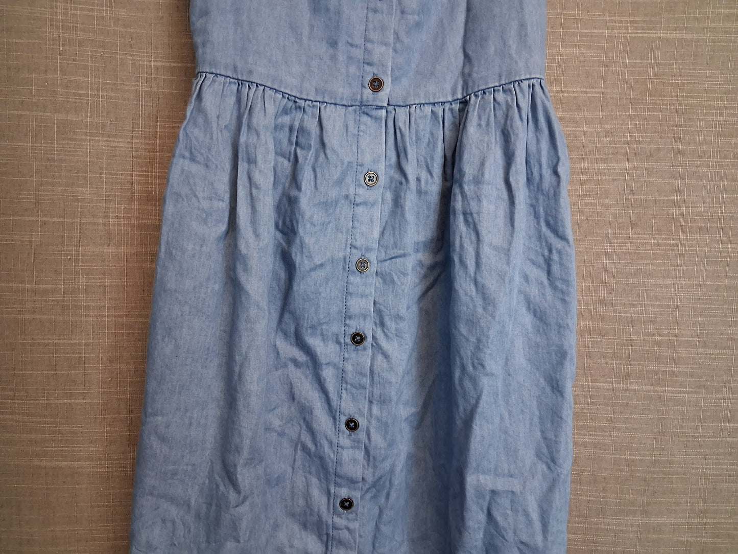 Next Girls Blue Sleeveless Denim Dress Age 11 Years