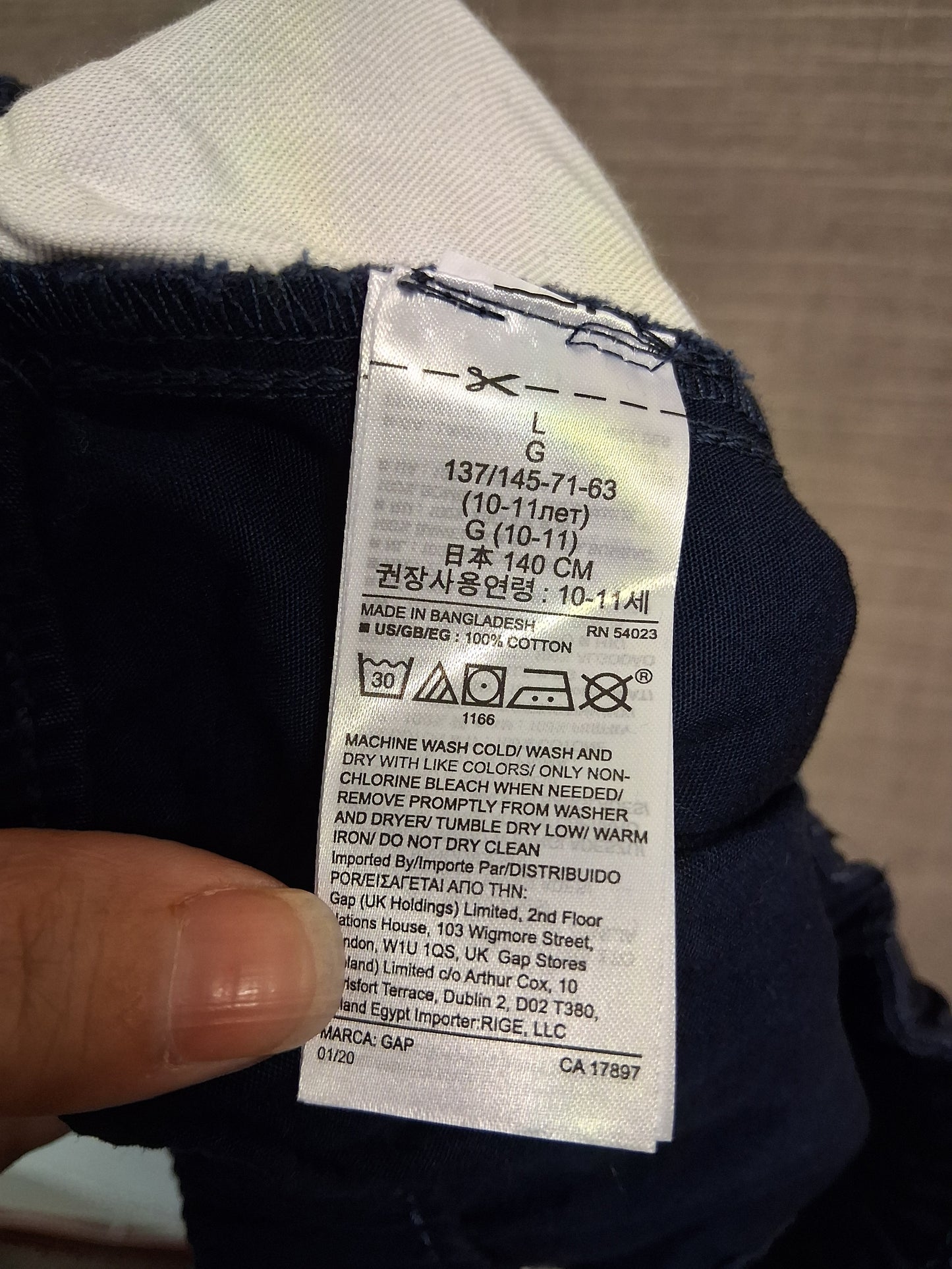 GAP Boys Blue Pull On Braguette Trousers Age 10 Years New