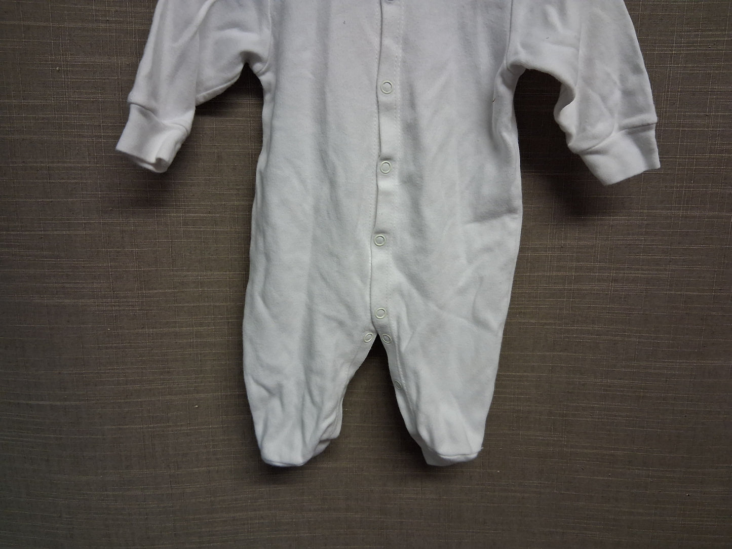 Pure As Baby Girls Sleepsuit White Embroidered Floral Detail Age Newbornn