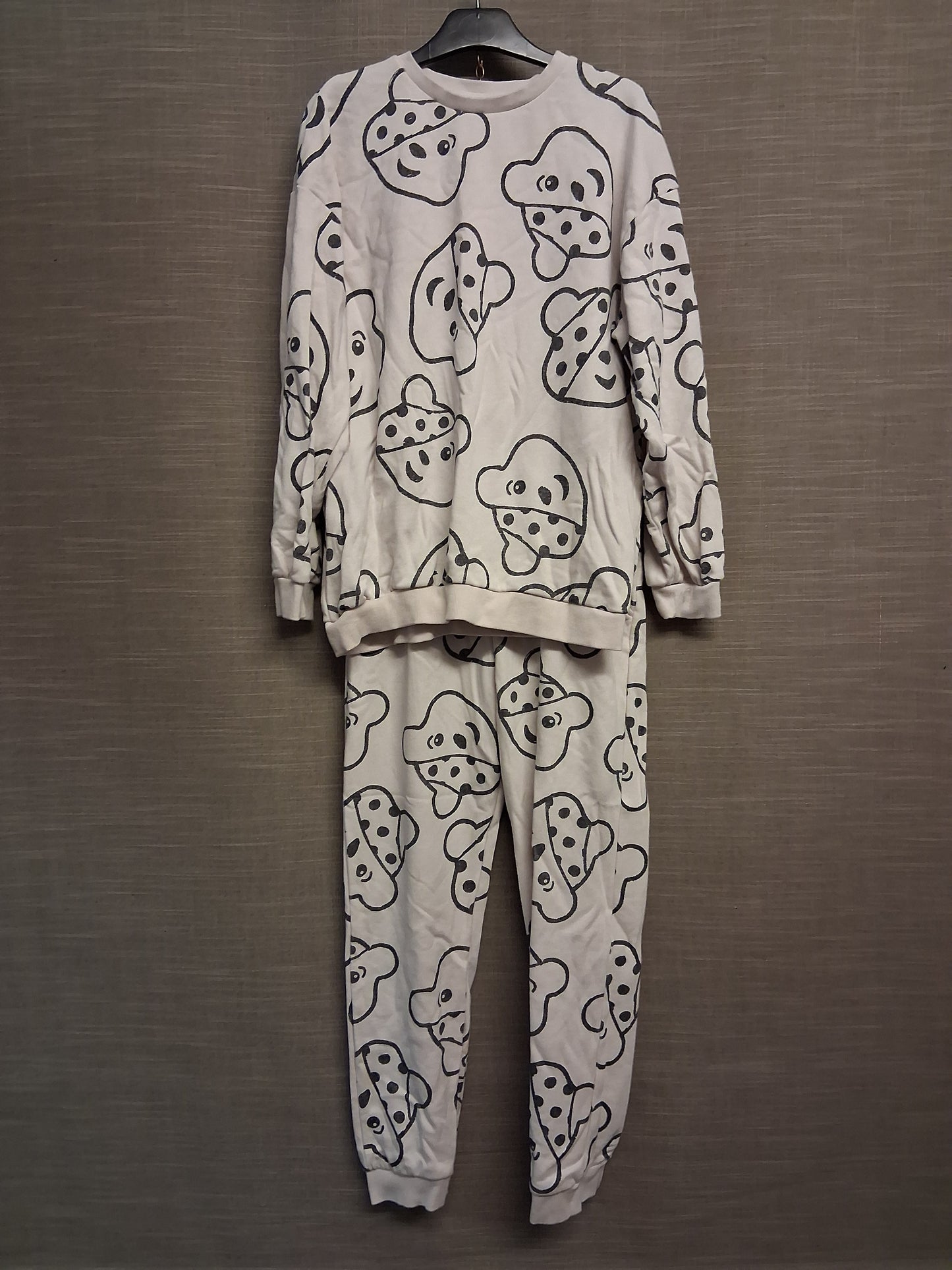 George Unisex Beige "Pudsey" Children in Need Tracksuit 2 Piece Set Sweater Joggers Age 11-12 Years