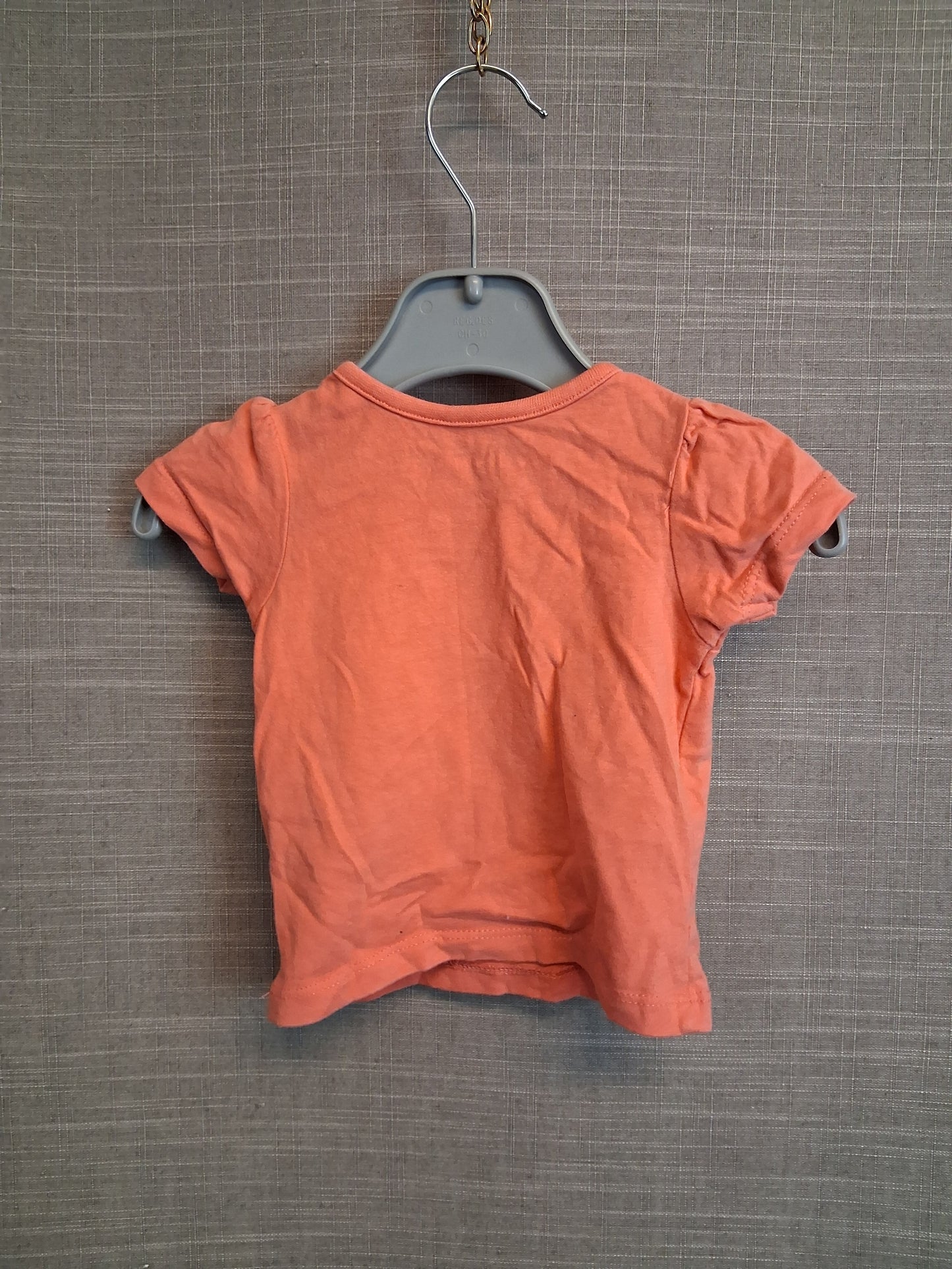 Nutmeg Girls Elephant Theme T-Shirt Short Orange Sleeve Age Newborn