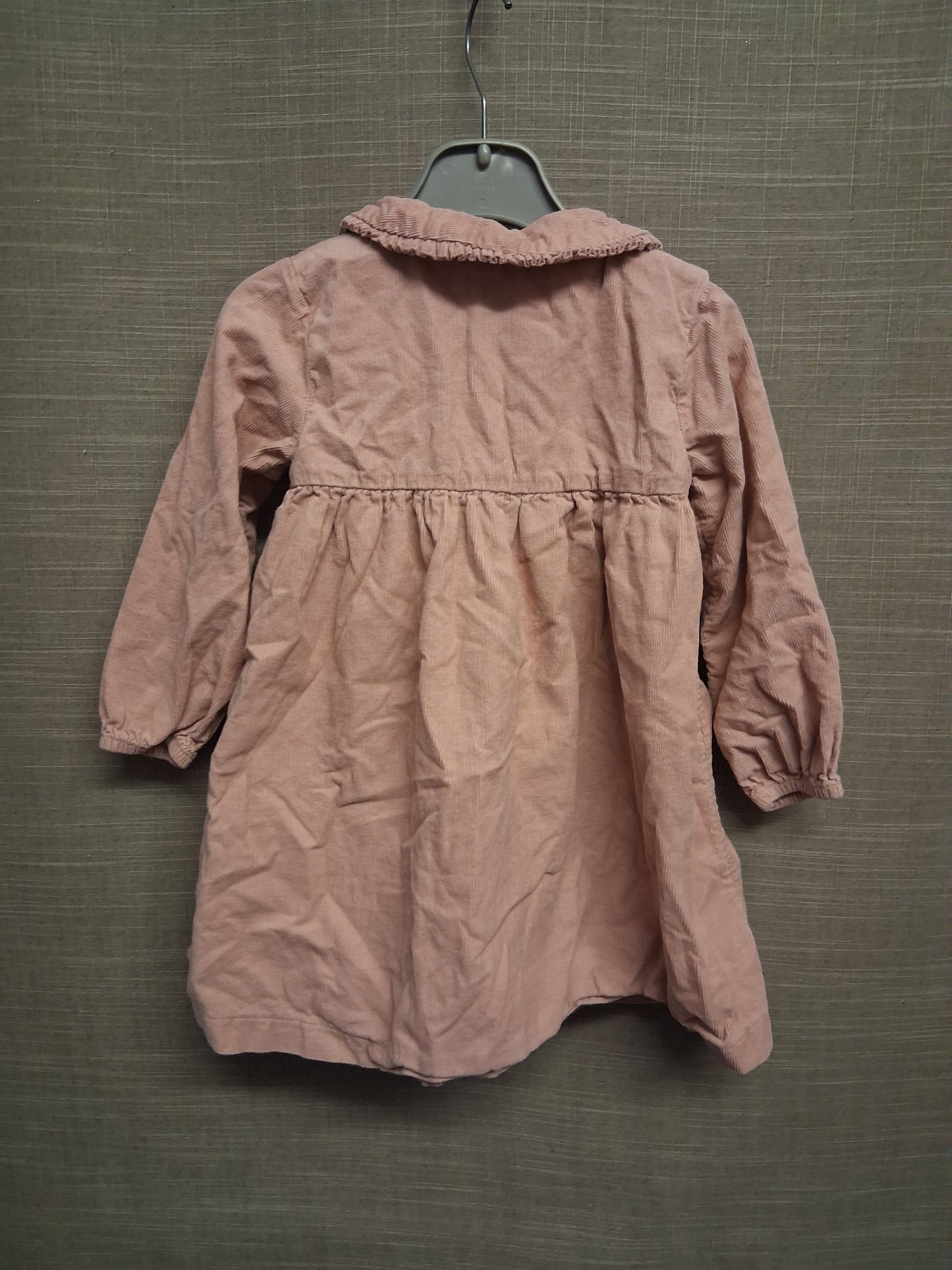 Marks and Spencer Peter Rabbit Corduroy Pink Long Sleeve Dress Age 2-3 Years