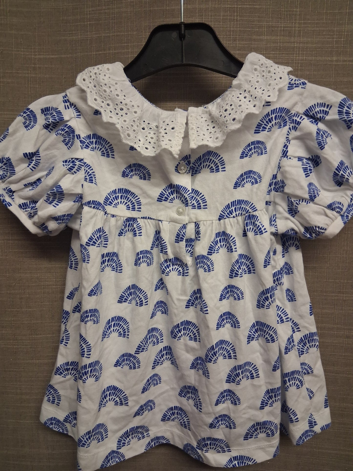 Next Girls White Blue Rainbow Print Short Sleeve T-Shirt Age 4-5 Years