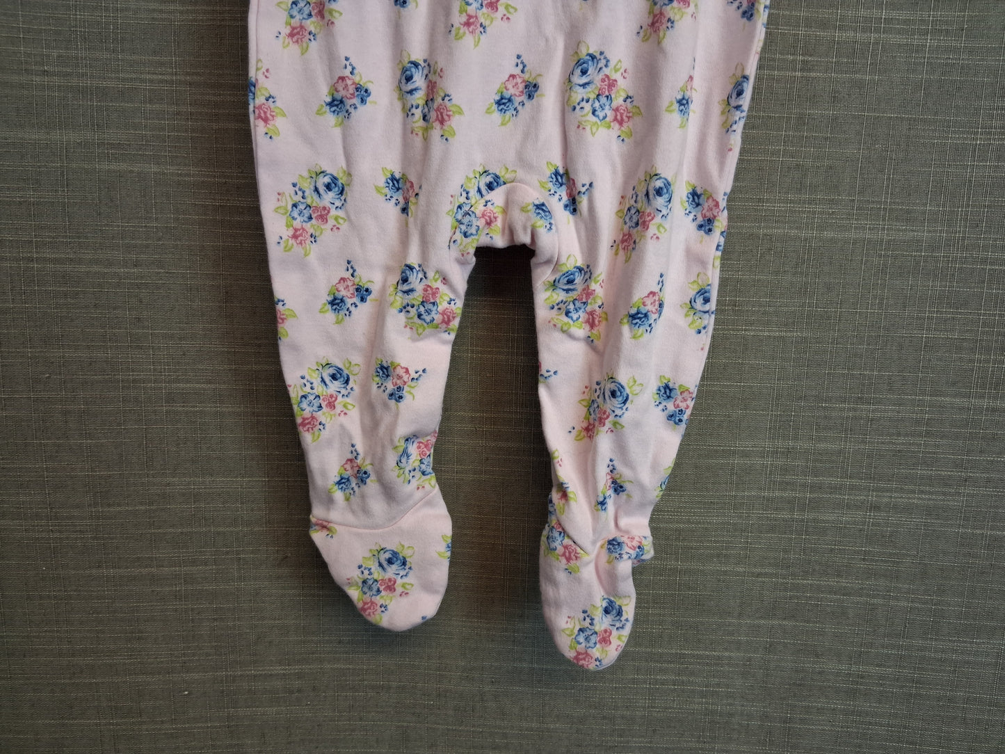 Disney George Bambi Pink Floral Sleepsuit Romper Age 3-6 Months