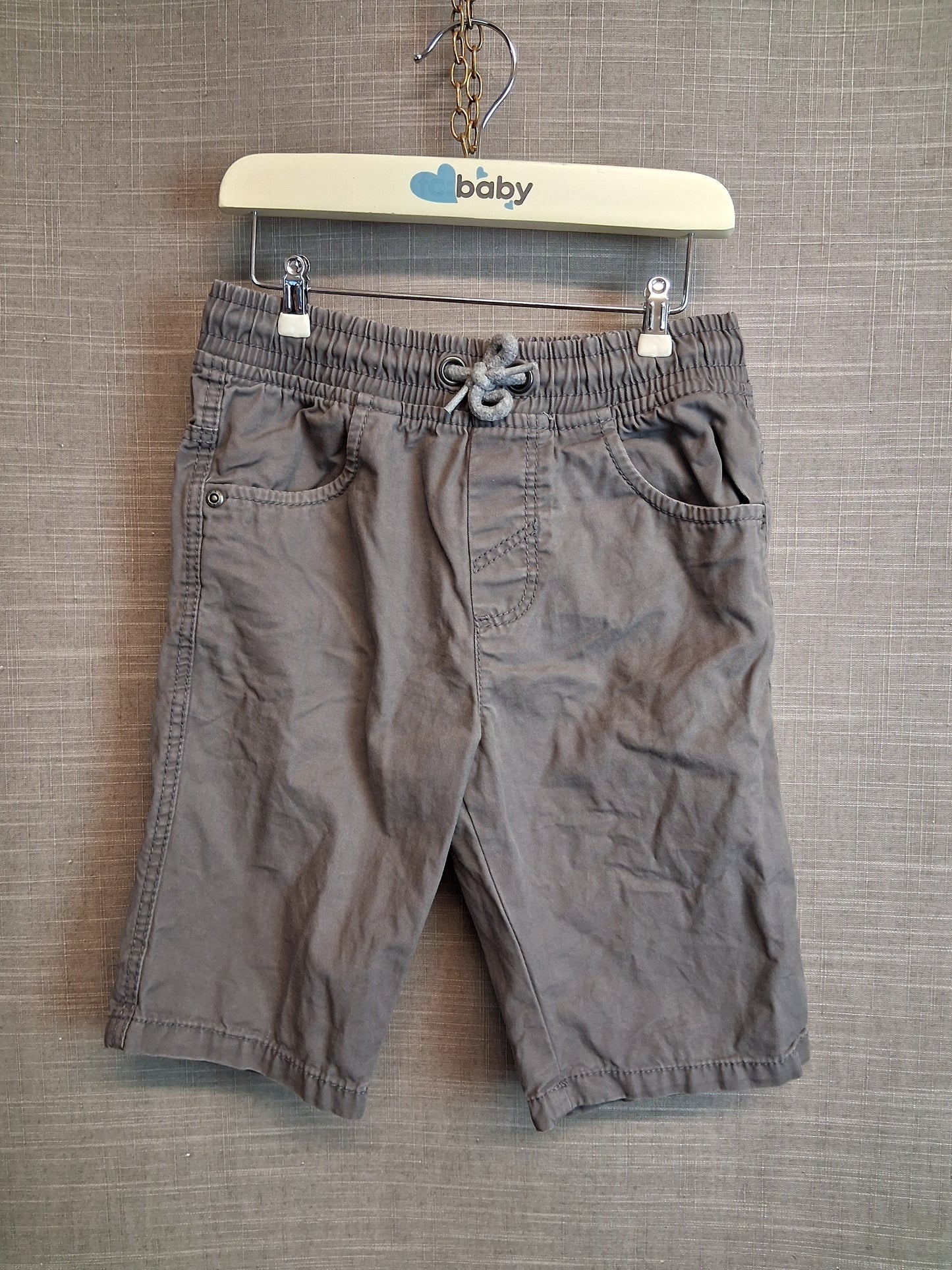 TU Boys Grey Shorts Elastic Waist Age 6 Years Cotton