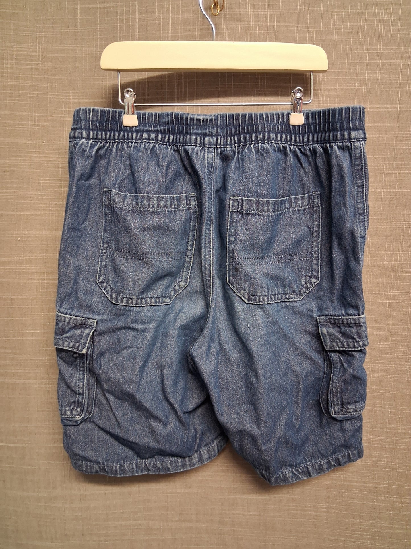 John Lewis Boys Denim Cargo Shorts Age 10 years