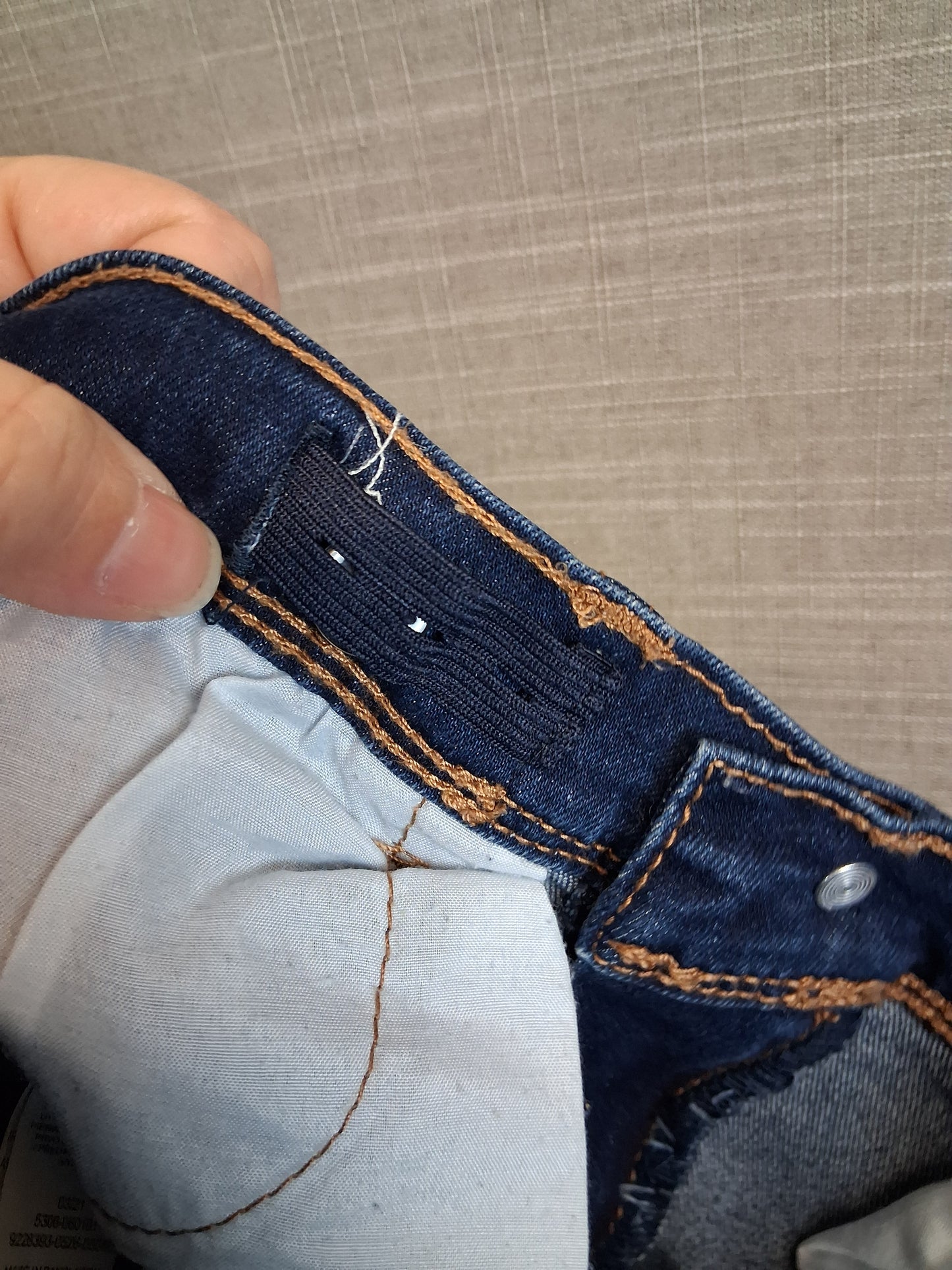 Primark Boys Skinny Blue Jeans Age 6-7 Years Adjustable Waist