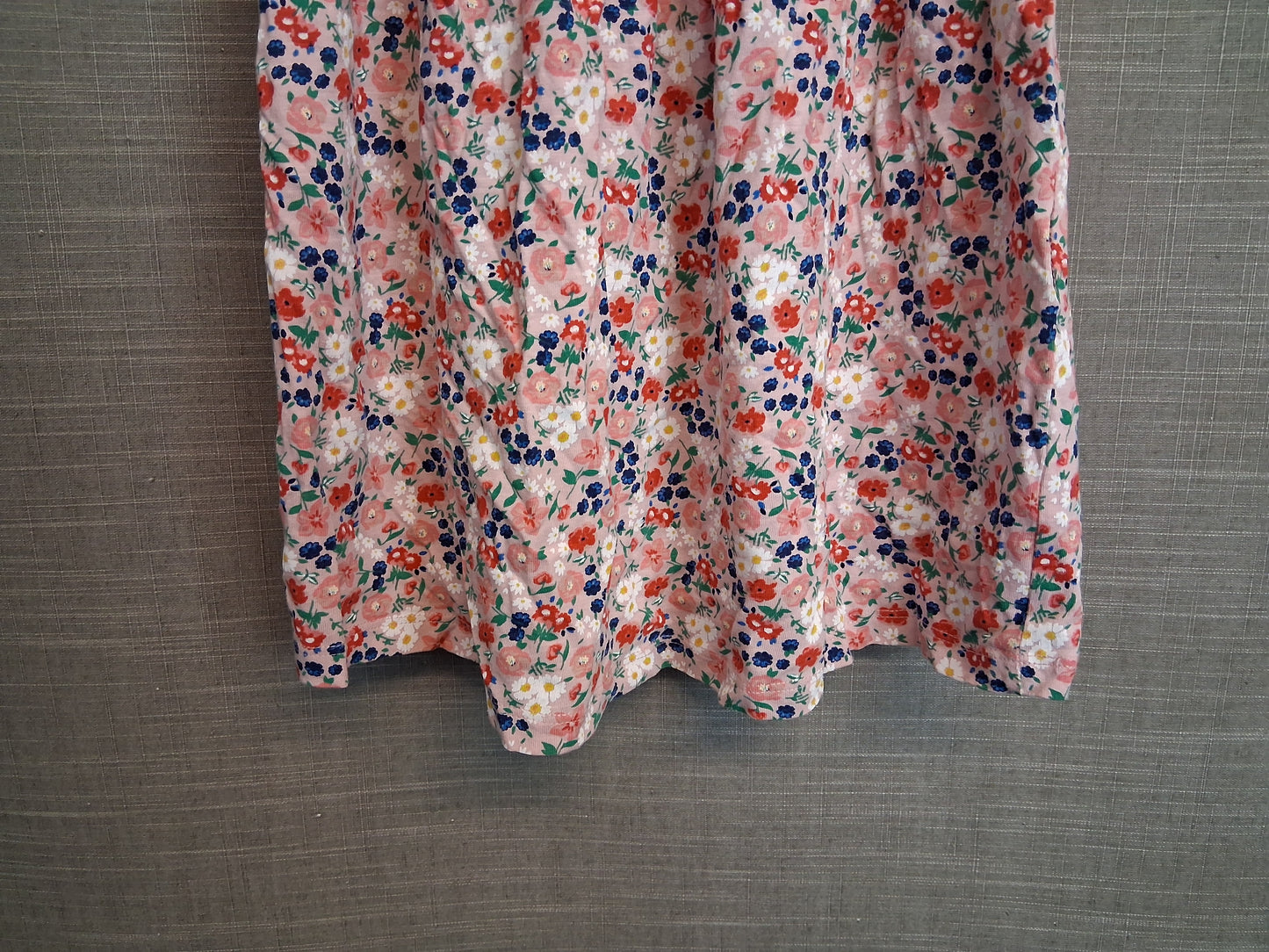 Matalan Girls Pink Floral Sleeveless Jersey Dress Age 7 Years