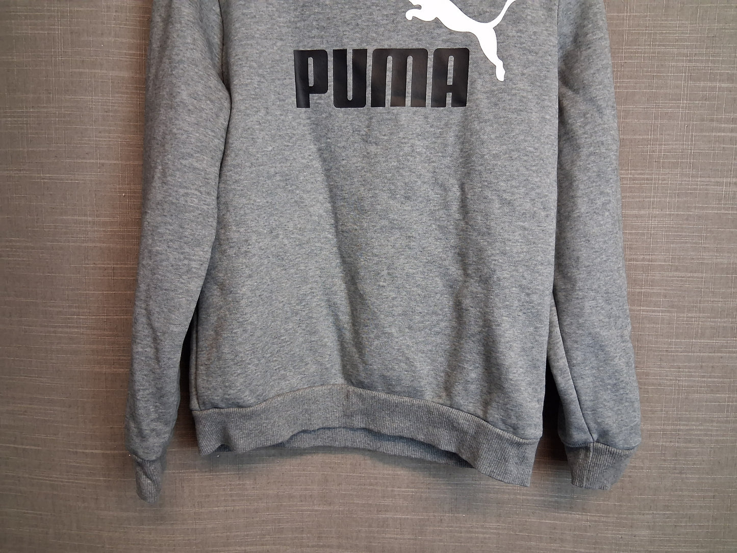 Puma Boys Grey Sweater Long Sleeve Jersey Age 11-12 Years