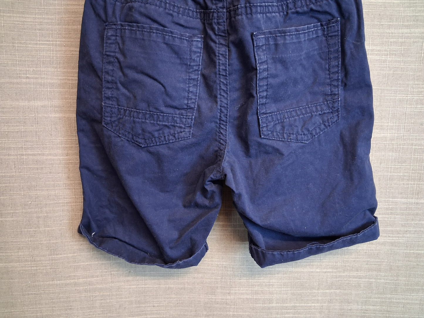 TU Boys Blue Cotton Shorts Elastic Waist Age 5-6 Years