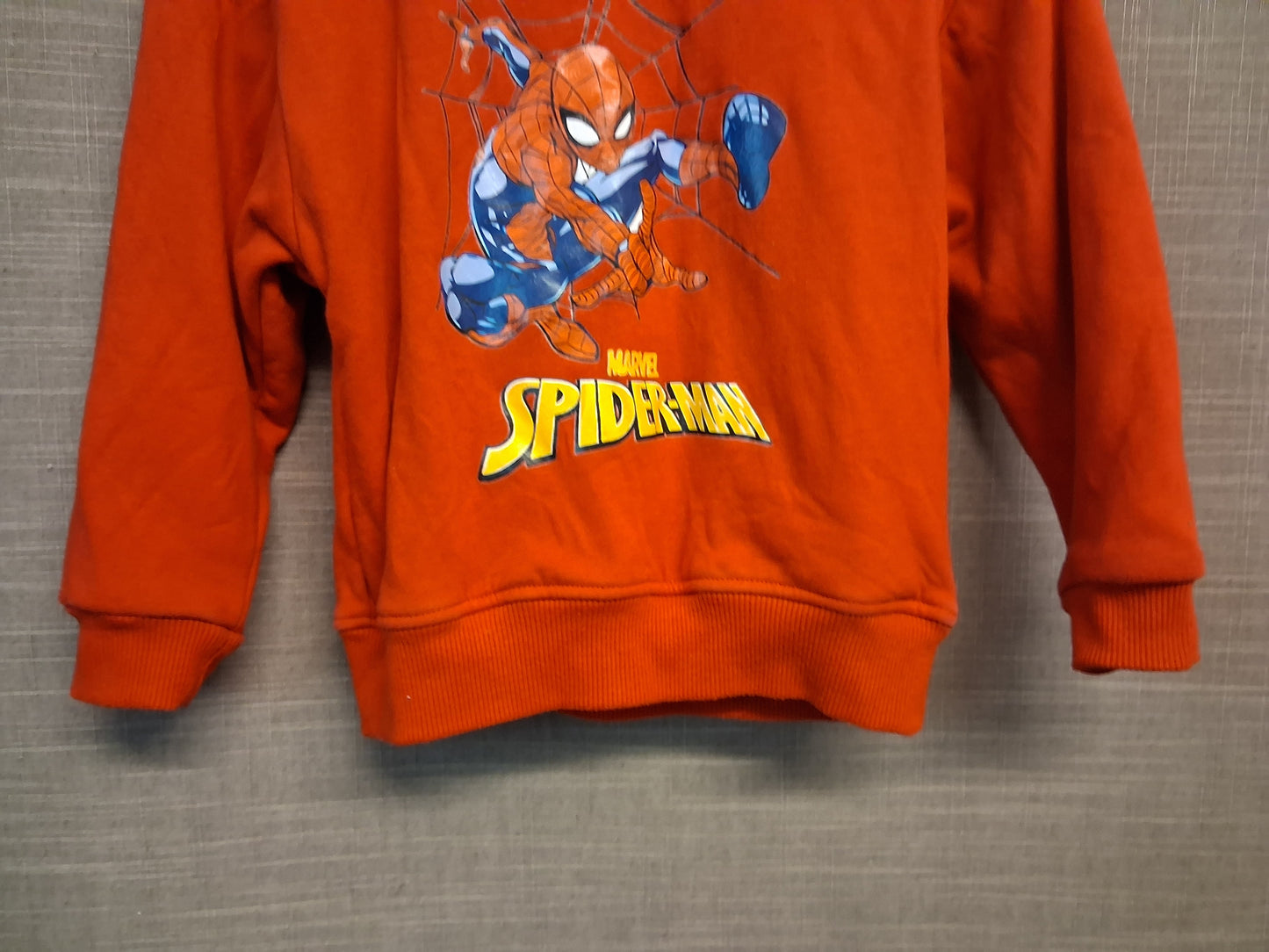 Spider Man Boys Sweater Red Graphic Print Age 5 Years