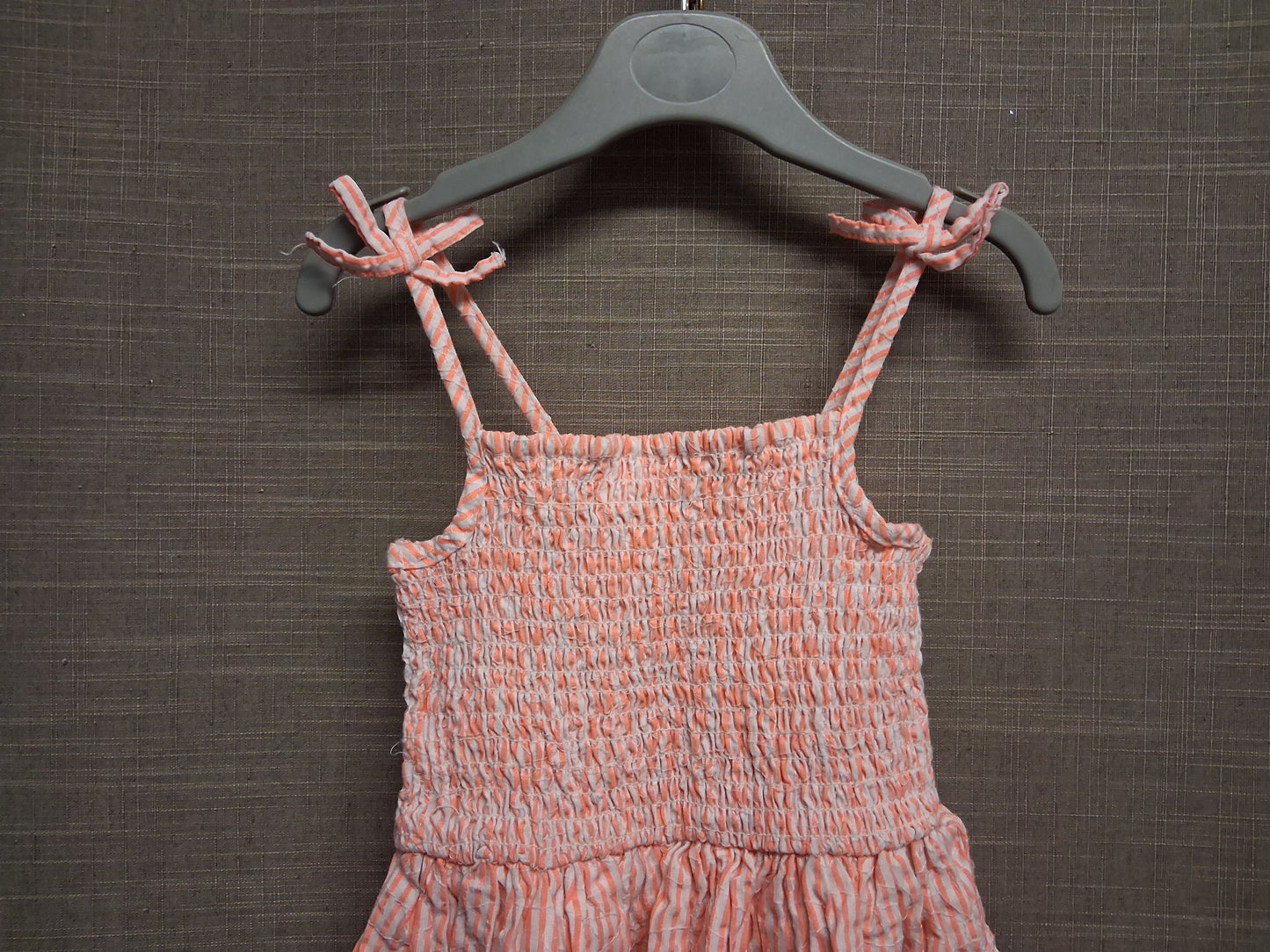 Lollidays Pink White Striped A Line Sundress Age 5-6 Years