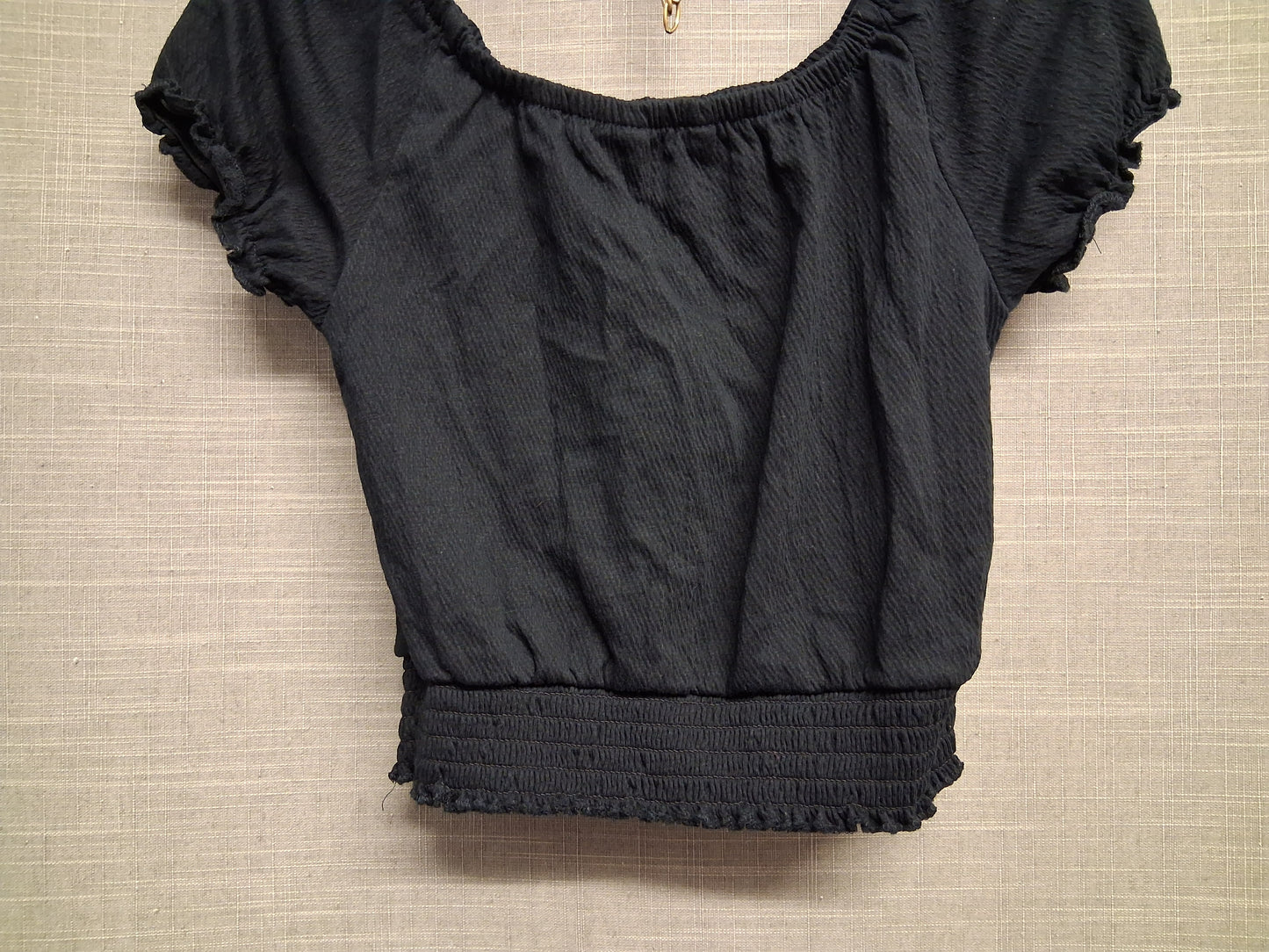 George Girls Black Off the Shoulder Top Age 7-8 Years