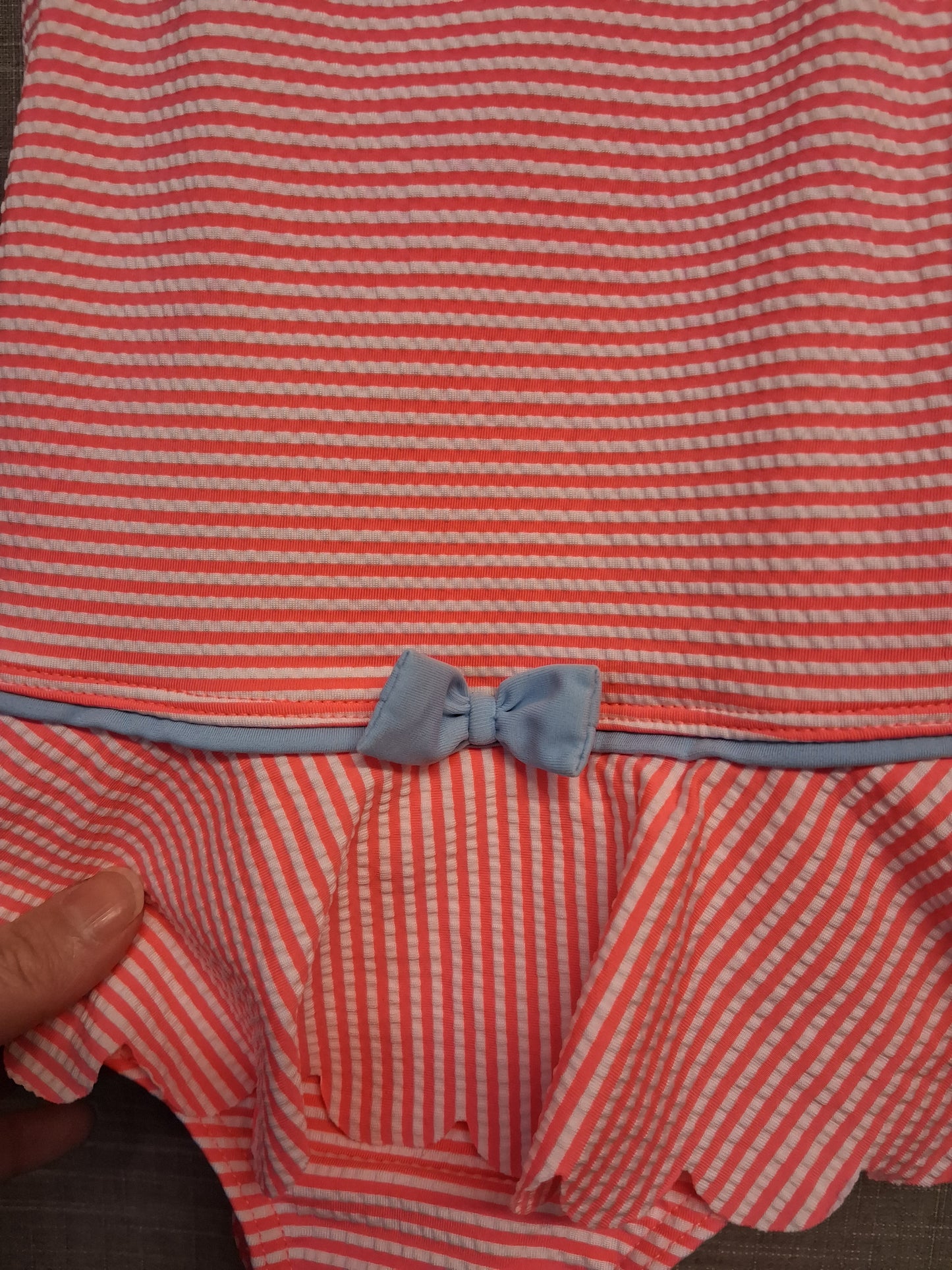 Matalan Neon Pink Striped Swimsuit One Piece Age 2-3 Years