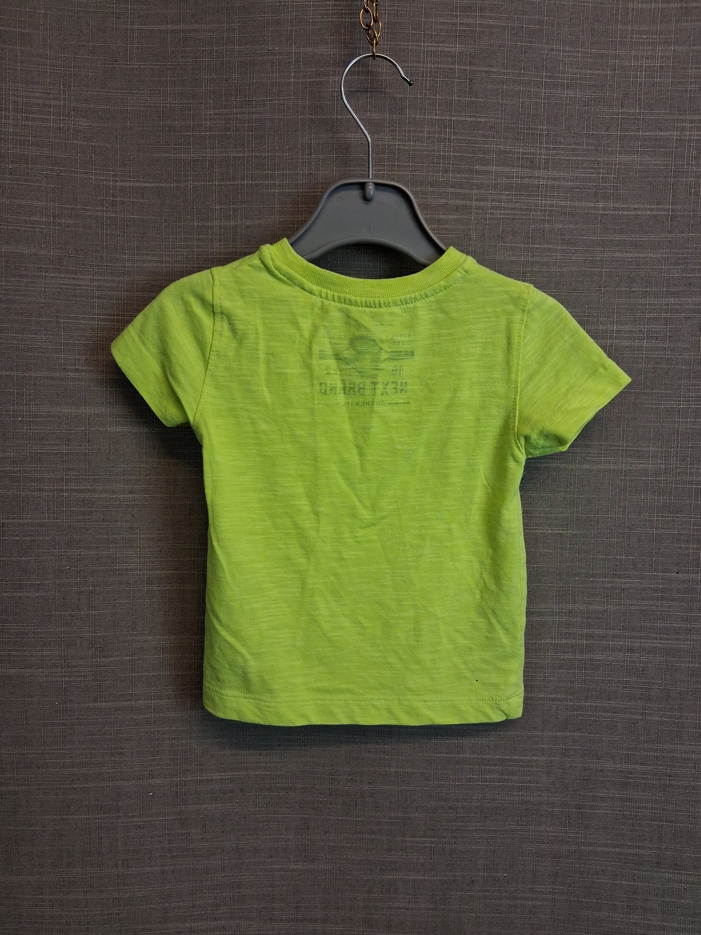 Next Boys Neon Yellow Short Sleeve T-Shirt Age 3-6 Months