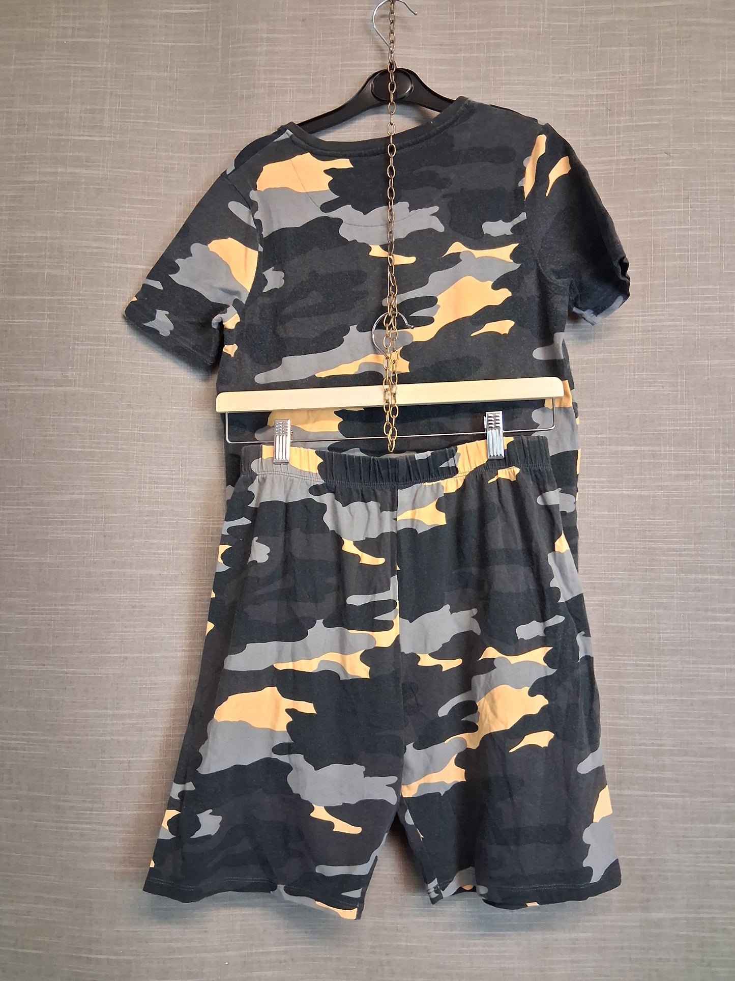 Marks and Spencer Boys Camouflage Pyjamas PJs 2 Piece set Summer Age 12-13 Years