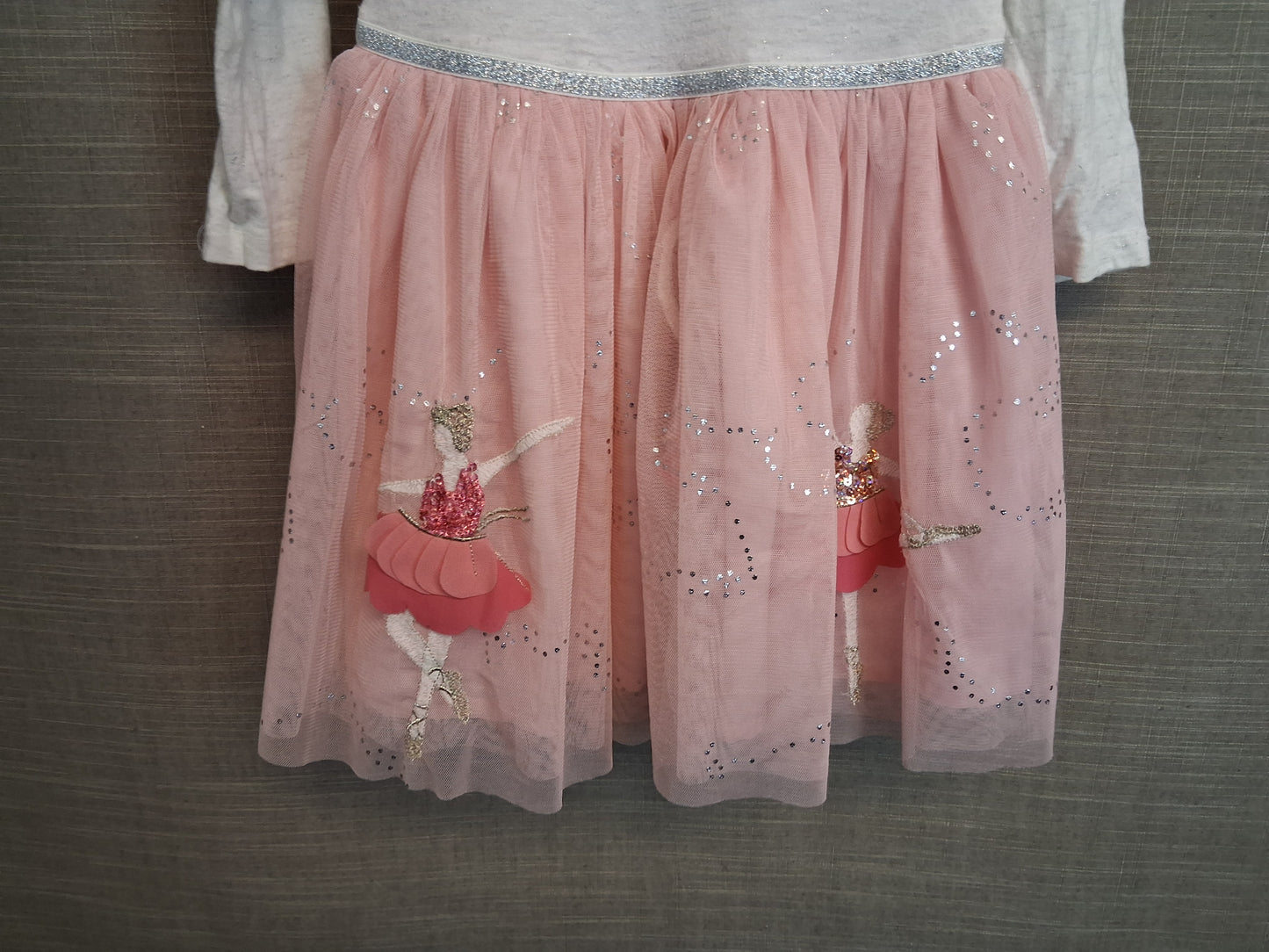 Monsoon Girls Pink Pretty Ballerina Dress Sequins Age 5-6 Years