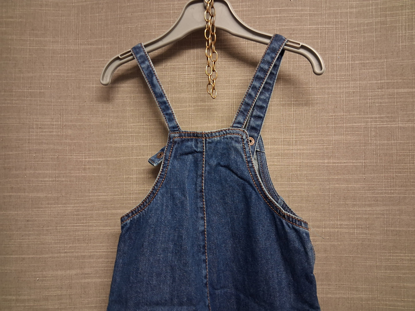 Next Girls Denim Dungarees Blue Age 18-24 Months