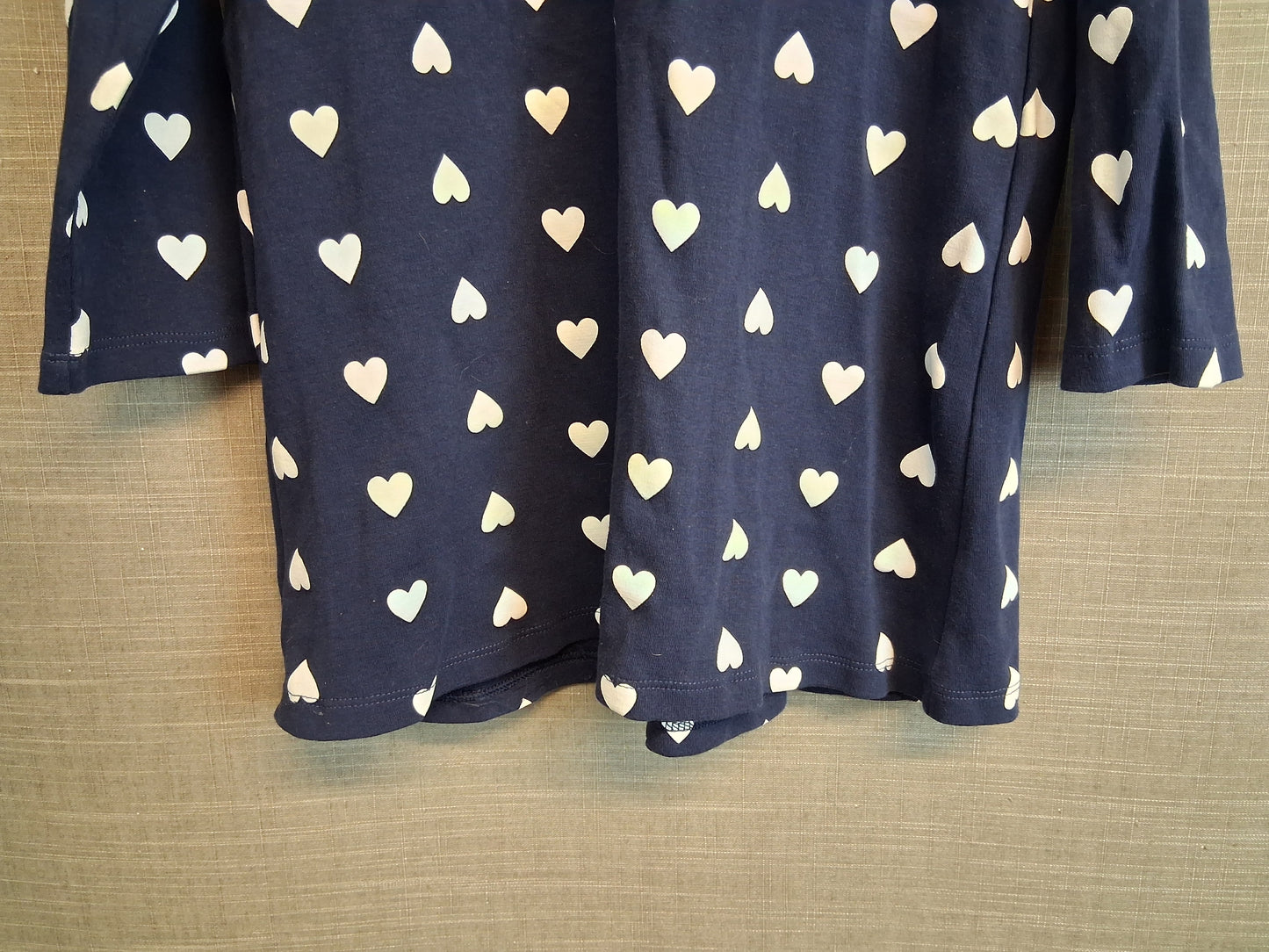 Nula Bug Girls Long Sleeve Love Heart Dress Age 6-7 Years Navy