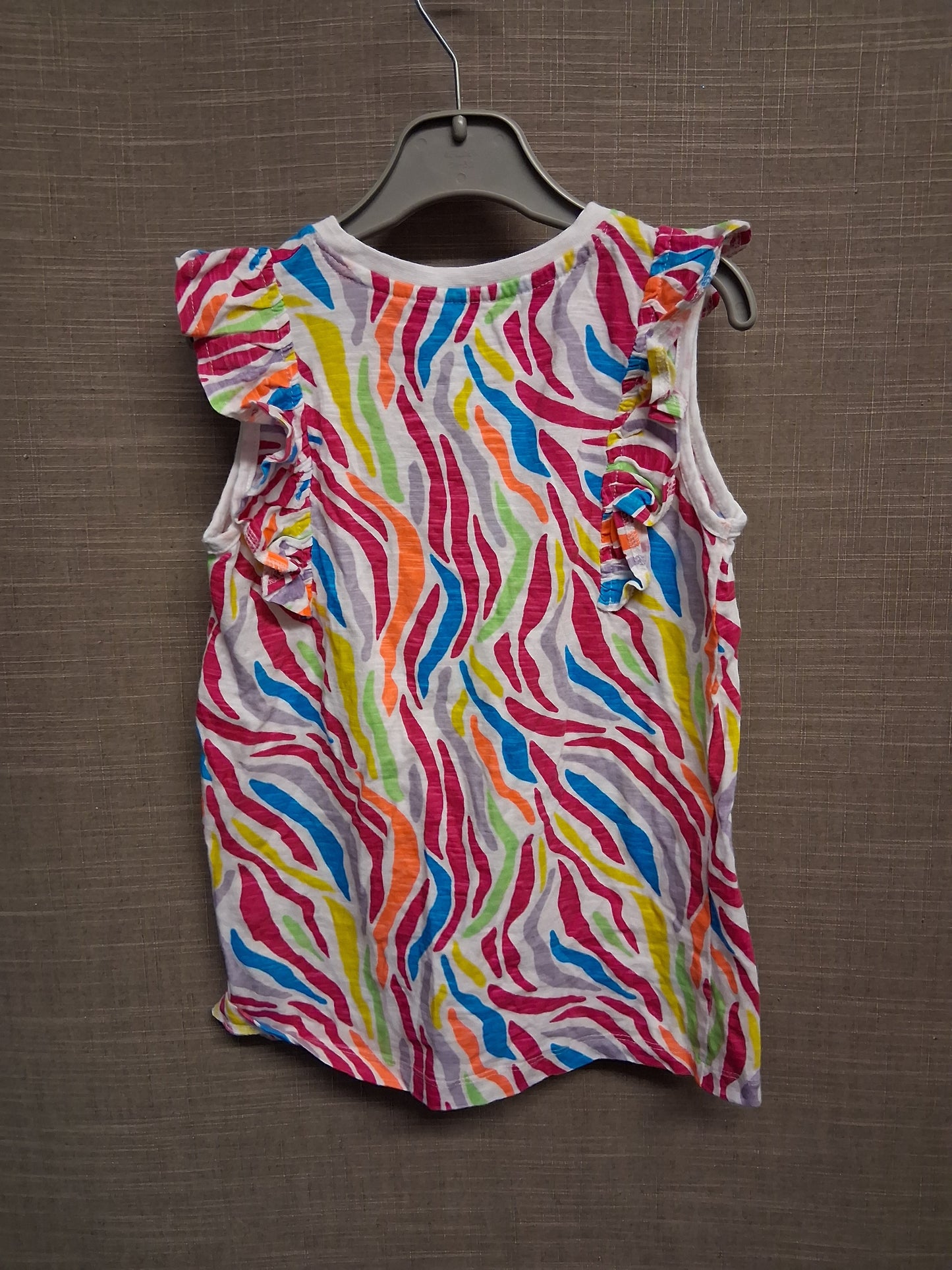 Dunes Stores Girls Multicolour Striped Sleeveless T-Shirt Age 7-8 Years