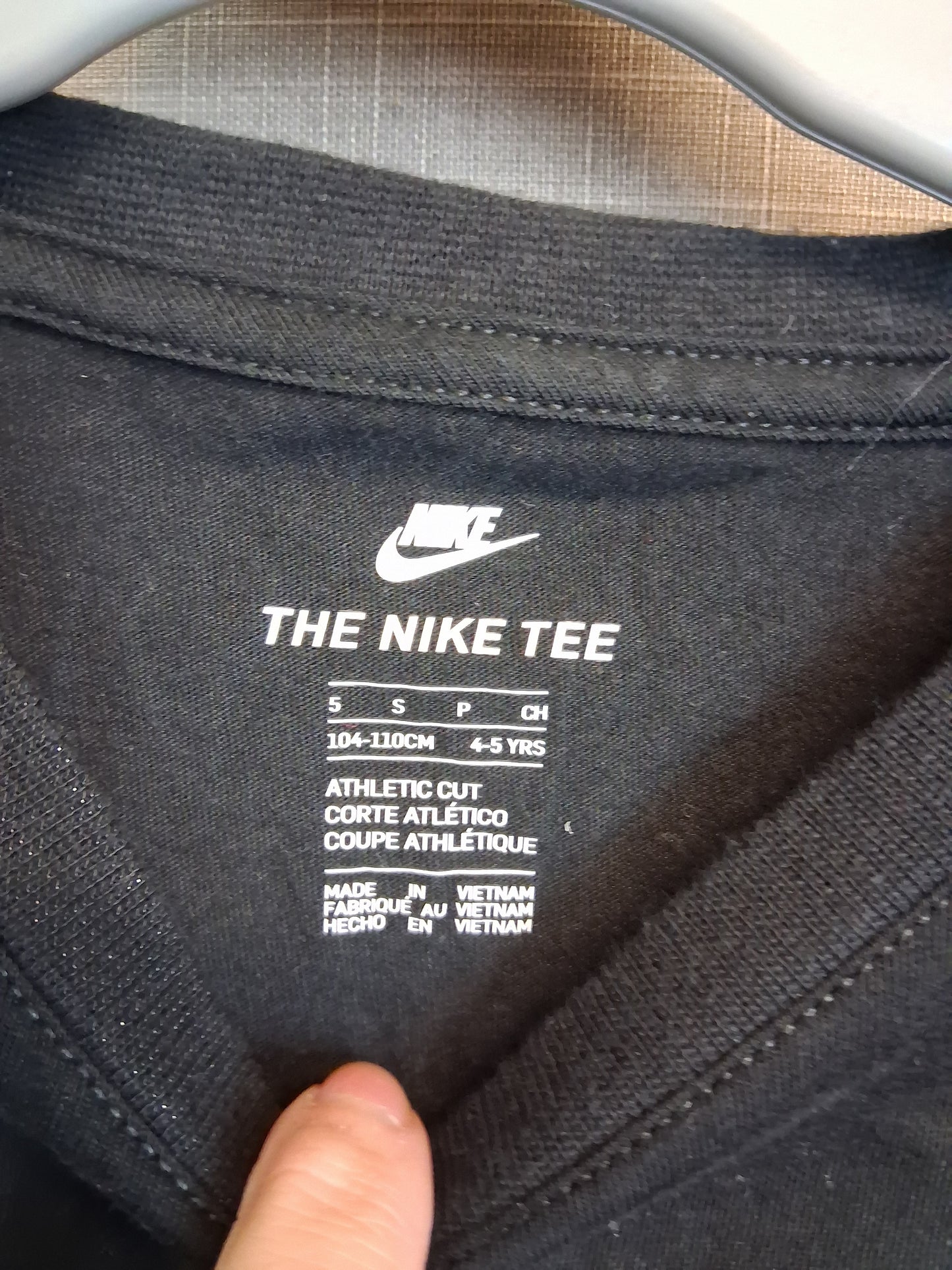 NIKE Boys Short Sleeve T-Shirt Black Age 4-5 Years