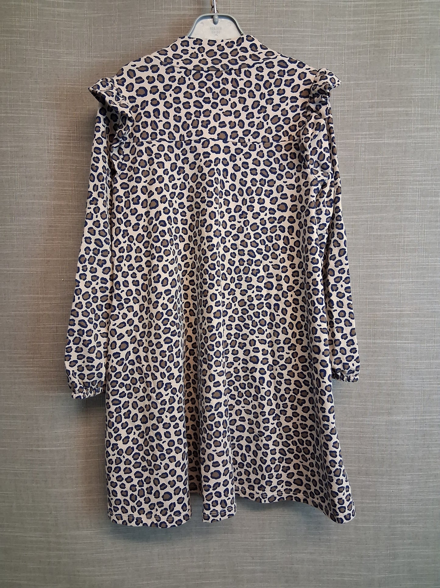 Mini Boden Girls A Line Jersey Long Sleeve Dress Animal Print Age 7-8 Years