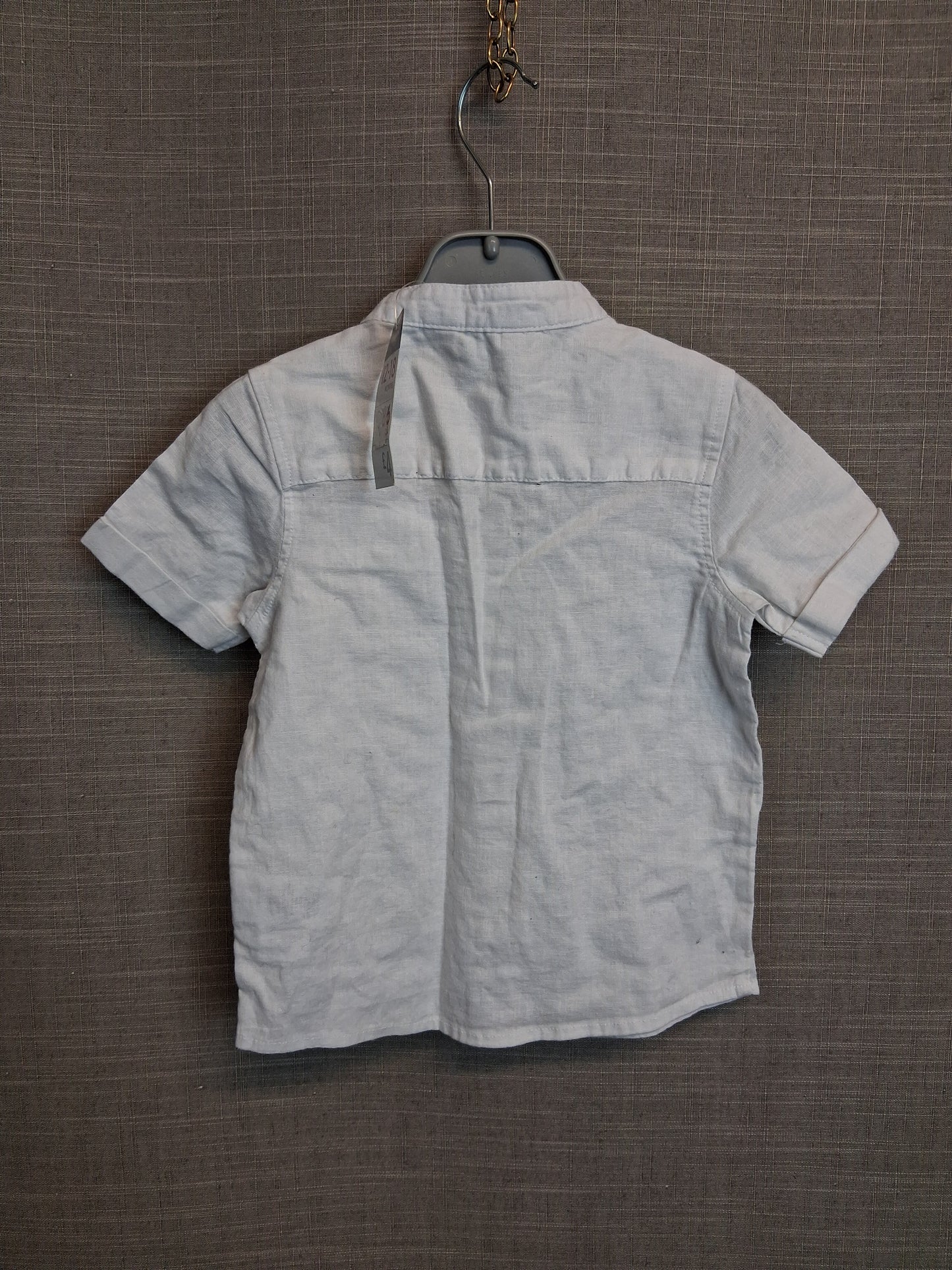 Primark Boys White Short Sleeve Shirts Age 12-18 Months New