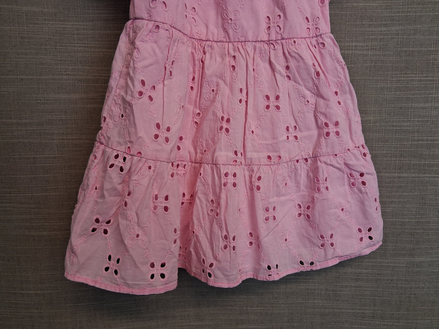 Nutmeg Girls Pink A Line Tiered Dress Age 2-3 Years