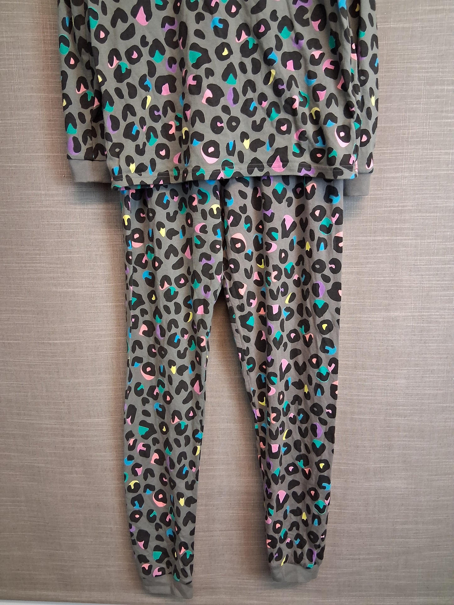 Marks & Spencer Girls Multicolour Leopard Print Pyjamas Set Age 13-14 Years
