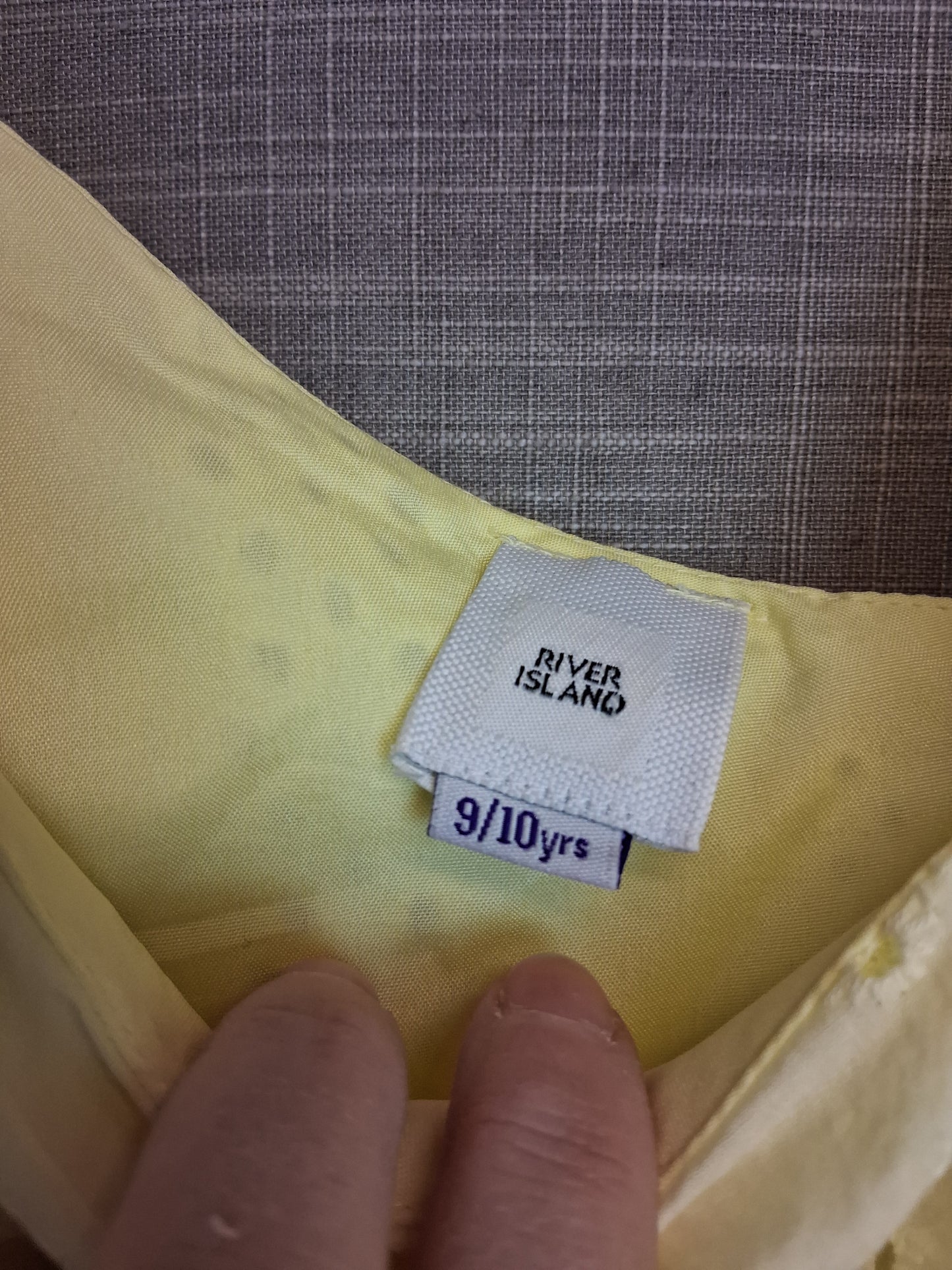 River Island Yellow One Shoulder Crop Top Age 9-10 Years