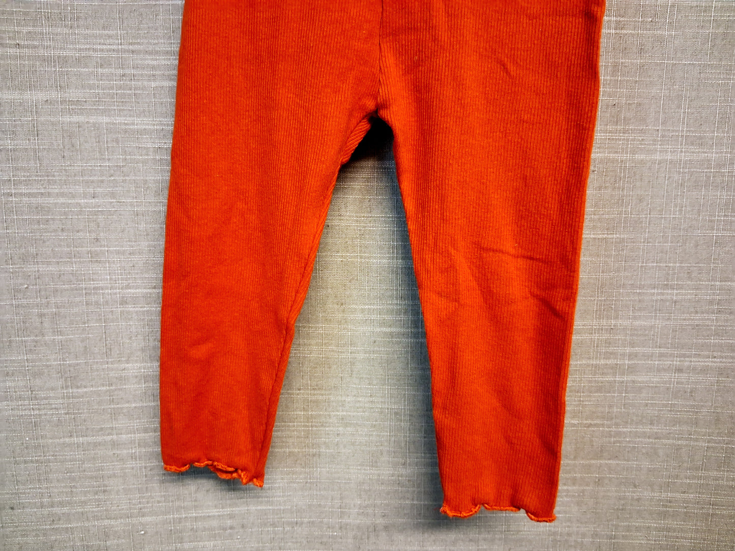 Next Girls Red Ribbed Leggings Age 9-12 Months