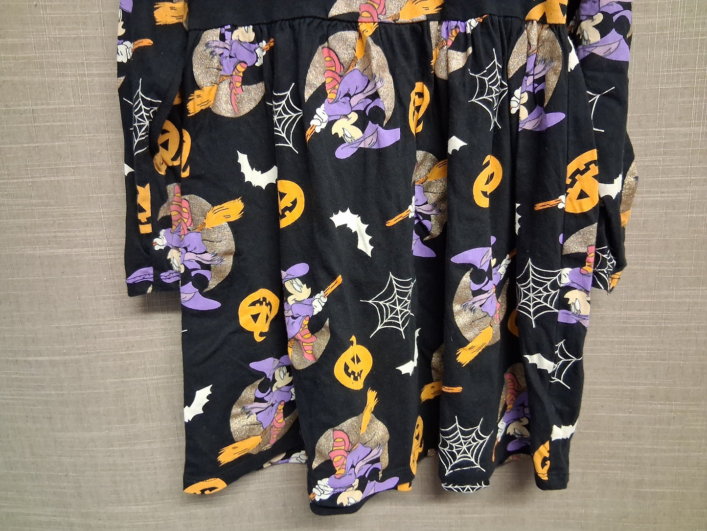 F&F Disney Halloween Theme Minnie Mouse Long Sleeve Jersey Dress Age 4-5 Years