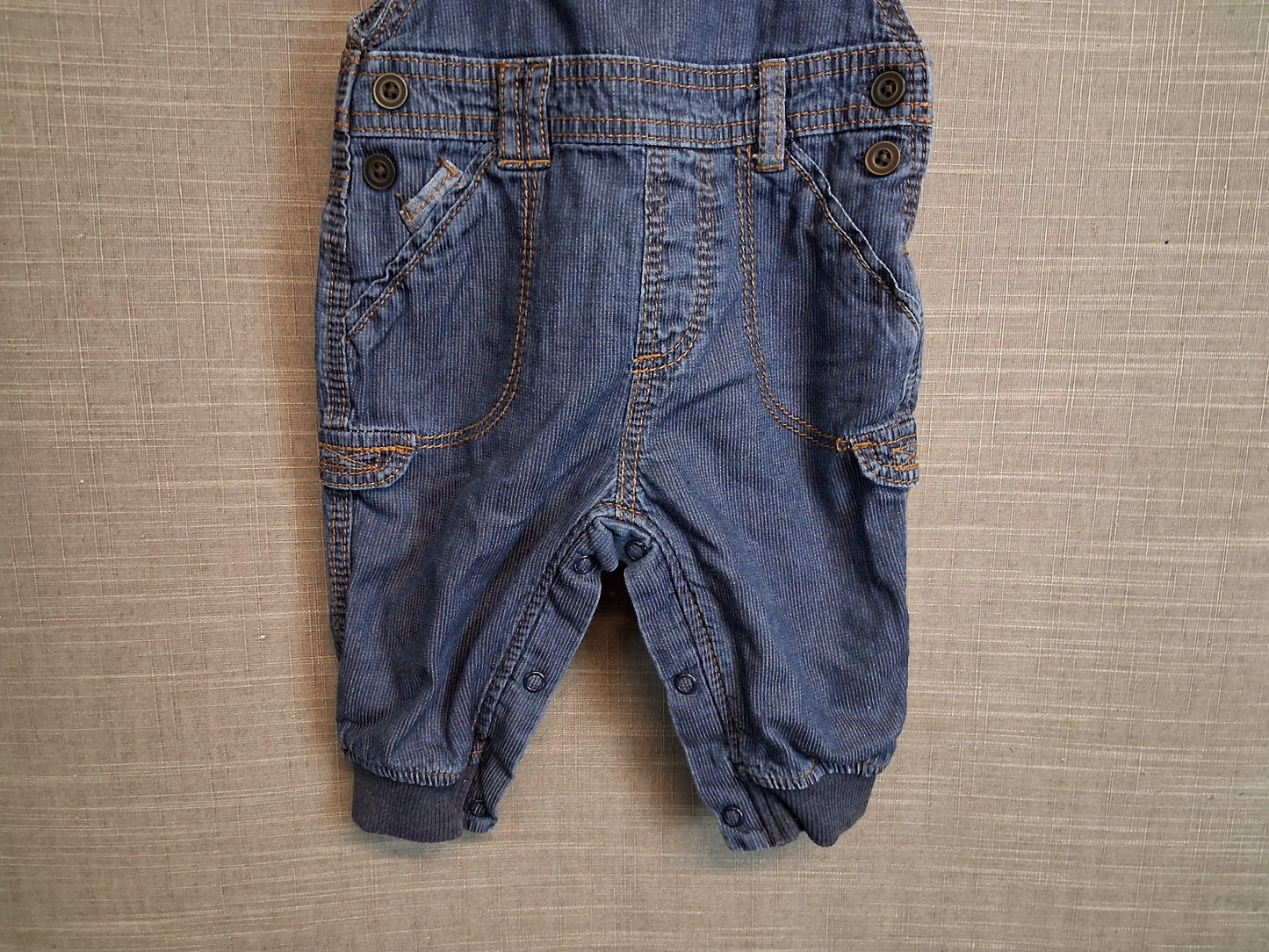 George Boys Blue Denim Dungarees Romper Age 3-6 Years