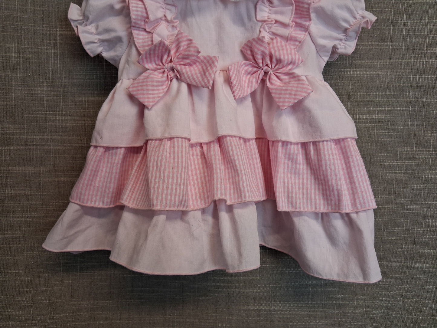 Rock a Bye Baby Tiered Dress Age 6-9 Months Pink Traditional