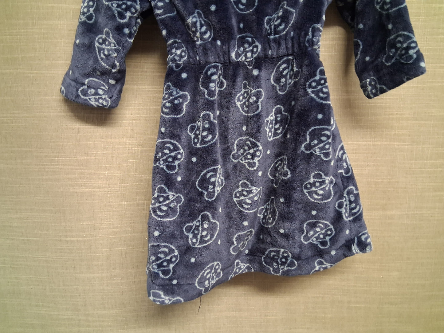 George Boys "Pudsey" Children in Need Dressing Gown Blue Plush Age 3-4 Years