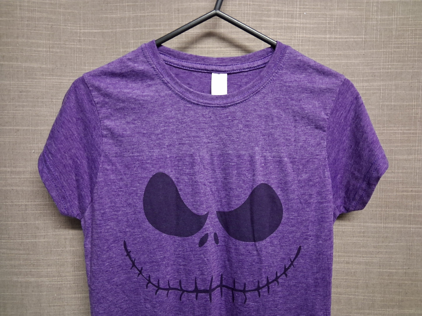 Gildan Purple Jack Skeleton Nightmare before Christmas T-Shirt Size S Age 12-13 Years