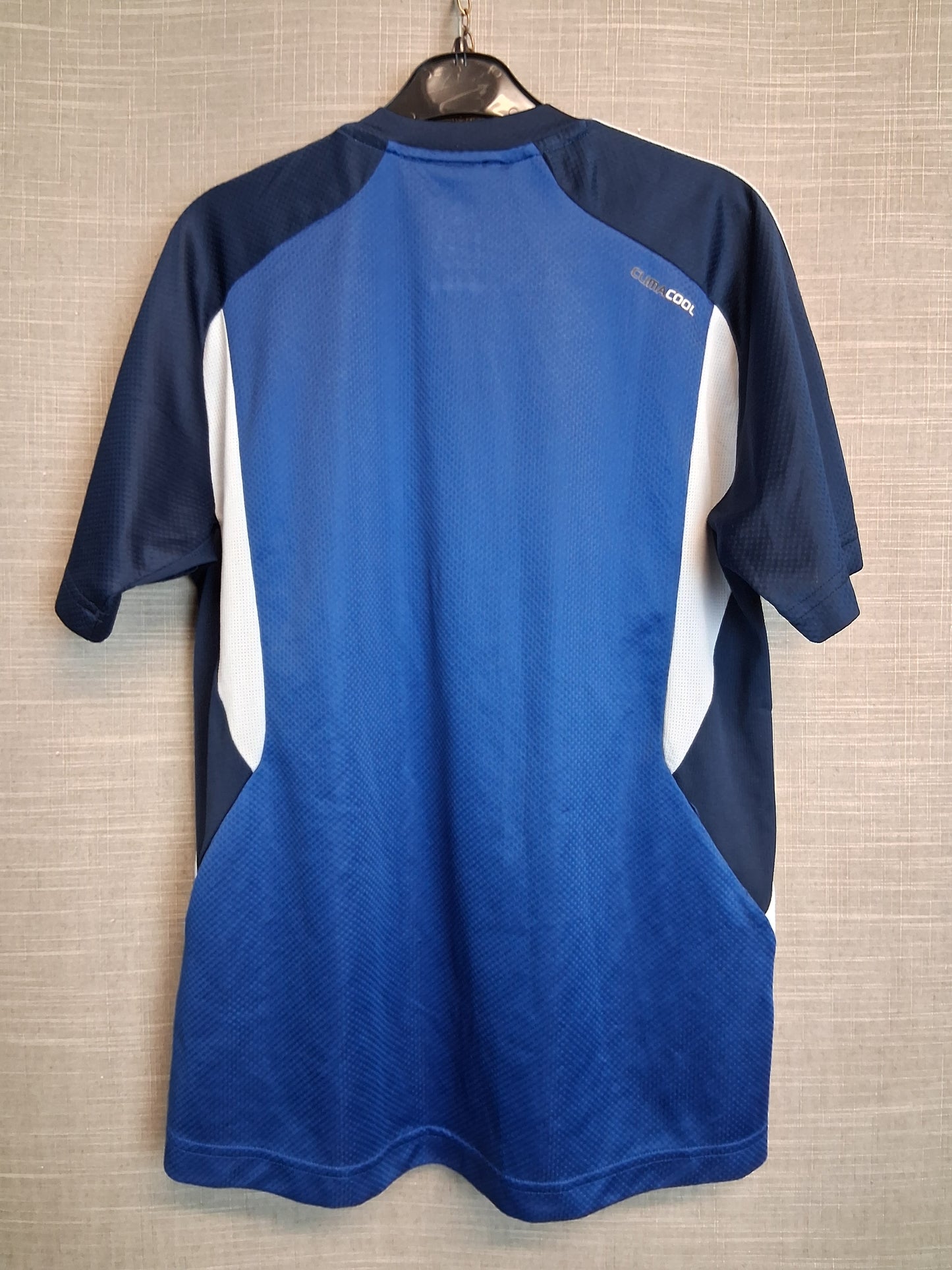 Adidas Boys Blue White Short Sleeve T-Shirt Age 13-14 Years