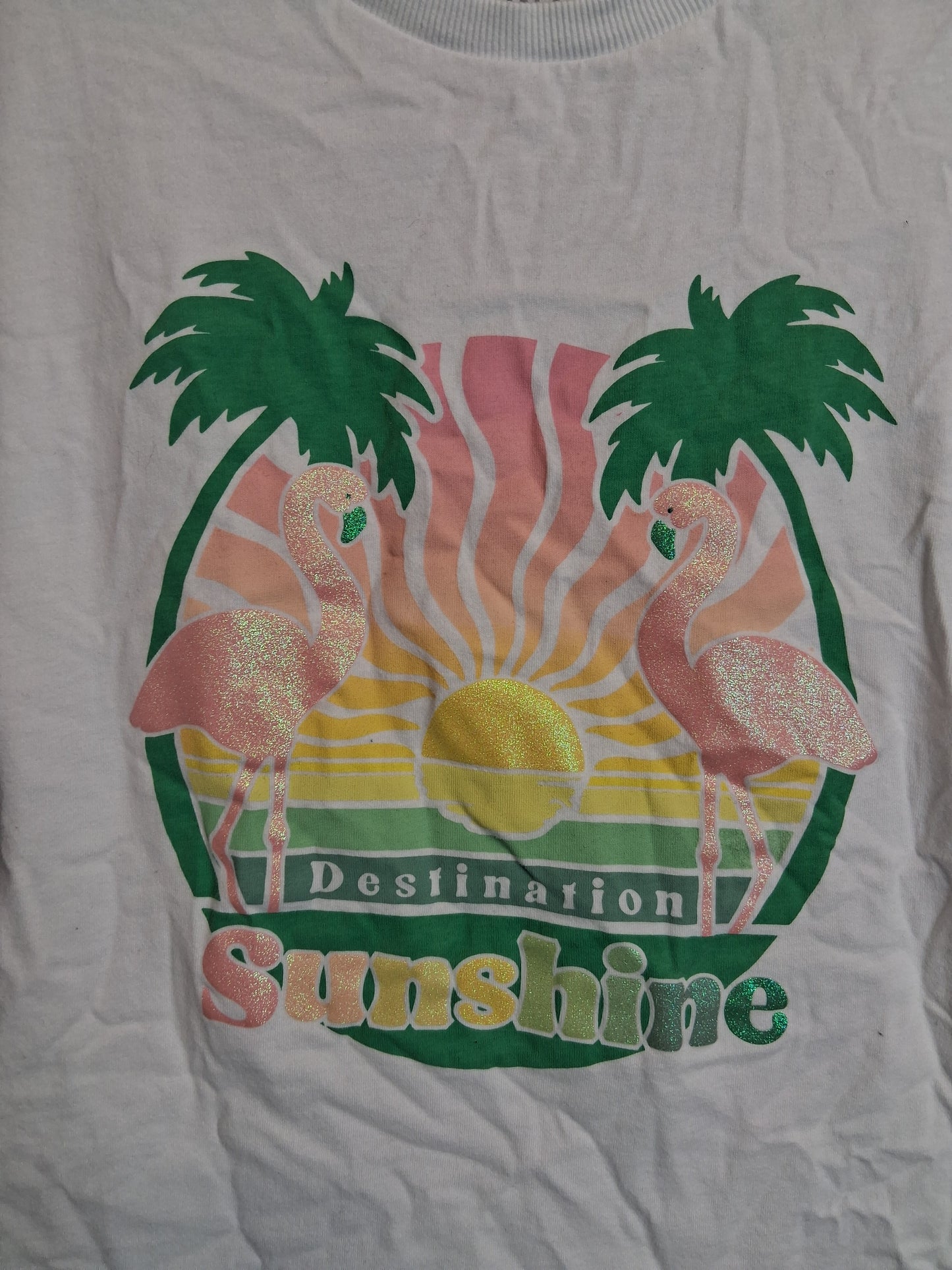 Marks and Spencer Girls White Short Sleeve T-Shirt Age 11-12 Years