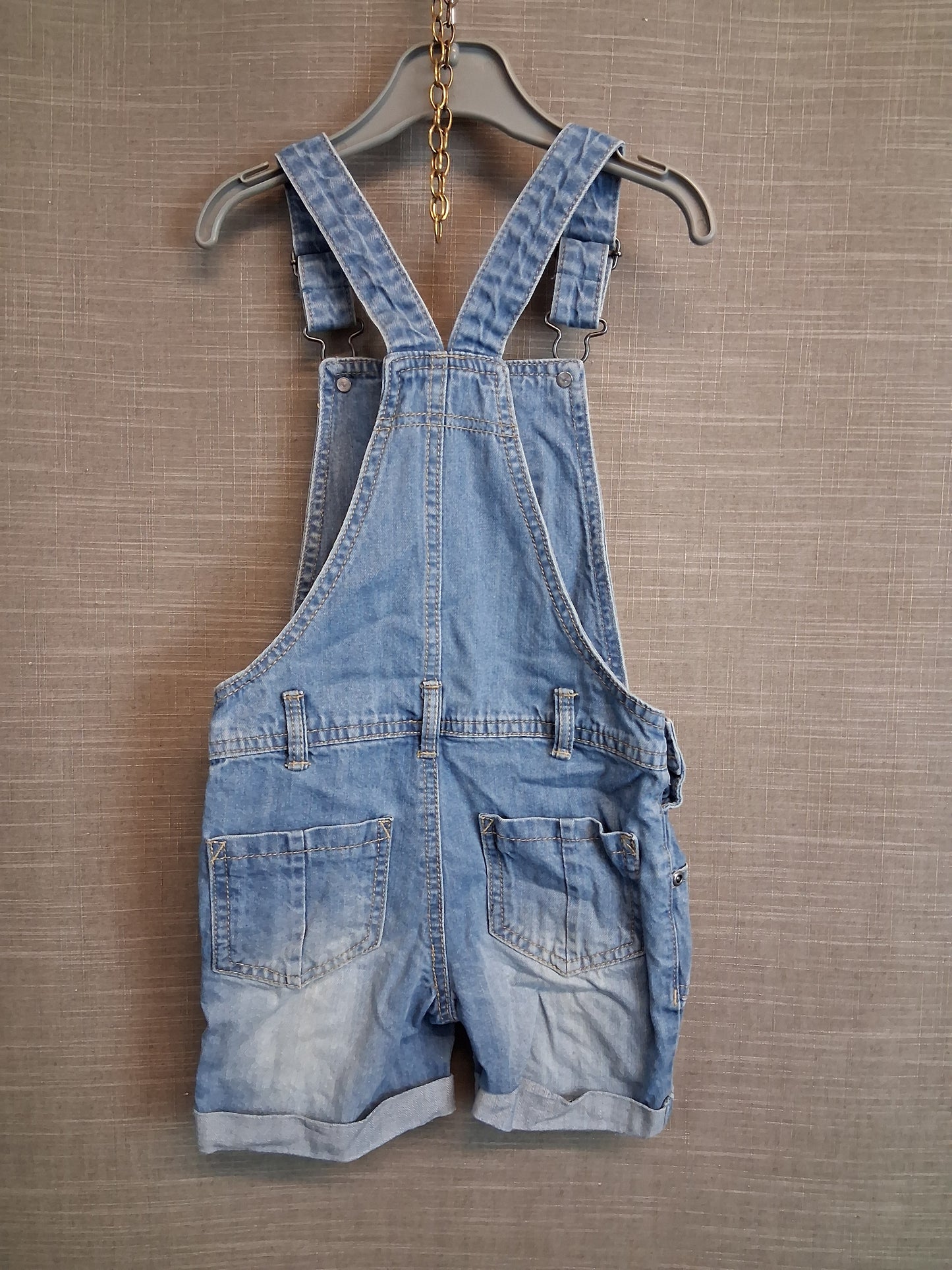 Nutmeg Denim One Piece Dungarees Shorts Blue Age 3-4 Years
