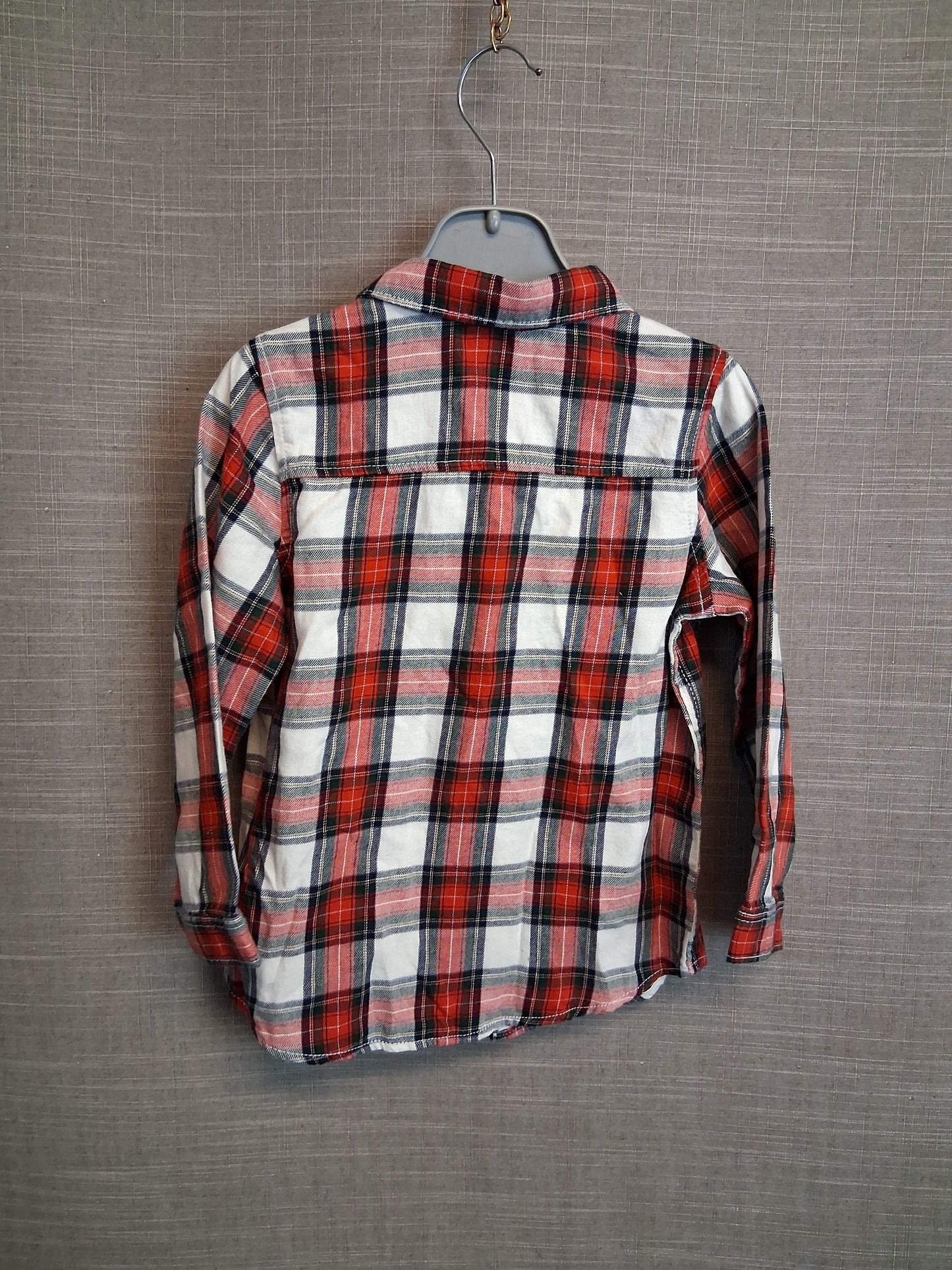 H&M Boys Red Check Shirt Long Sleeve Age 2-3 Years New