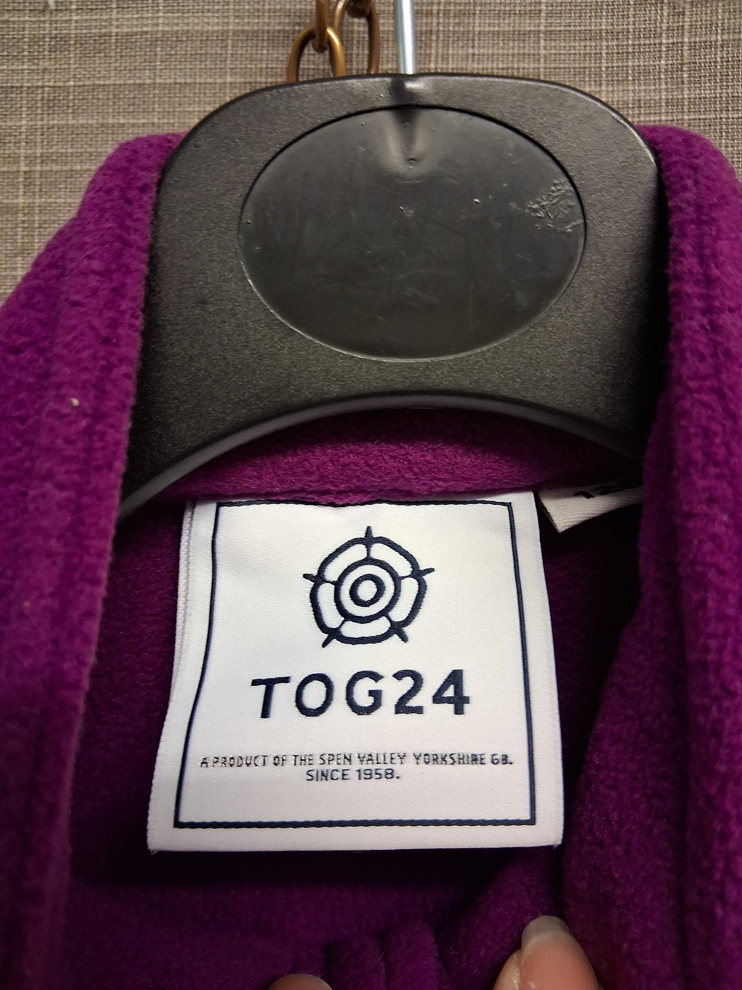 Tog24 Marshall Kids Jacket Full Zip Fleece Age 8 years Purple