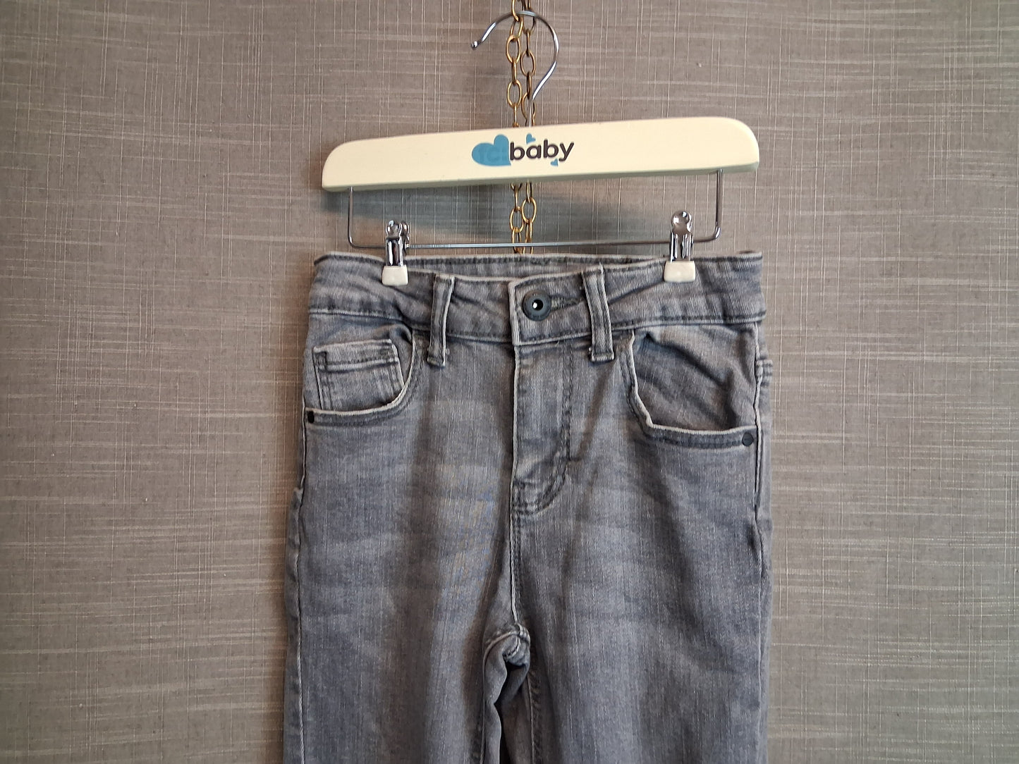 Primark Boys Grey Skinny Denim Jeans Age 6-7 Years