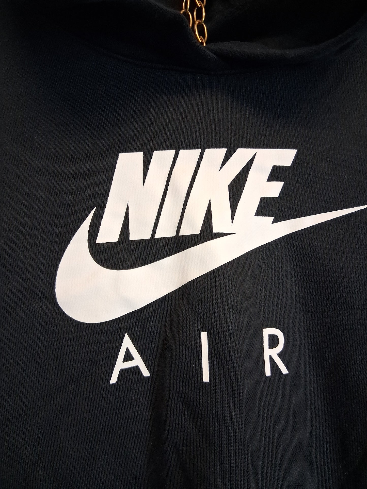 Nike Air Girls Hoodie Black Spellout Logo Age 12-13 Years